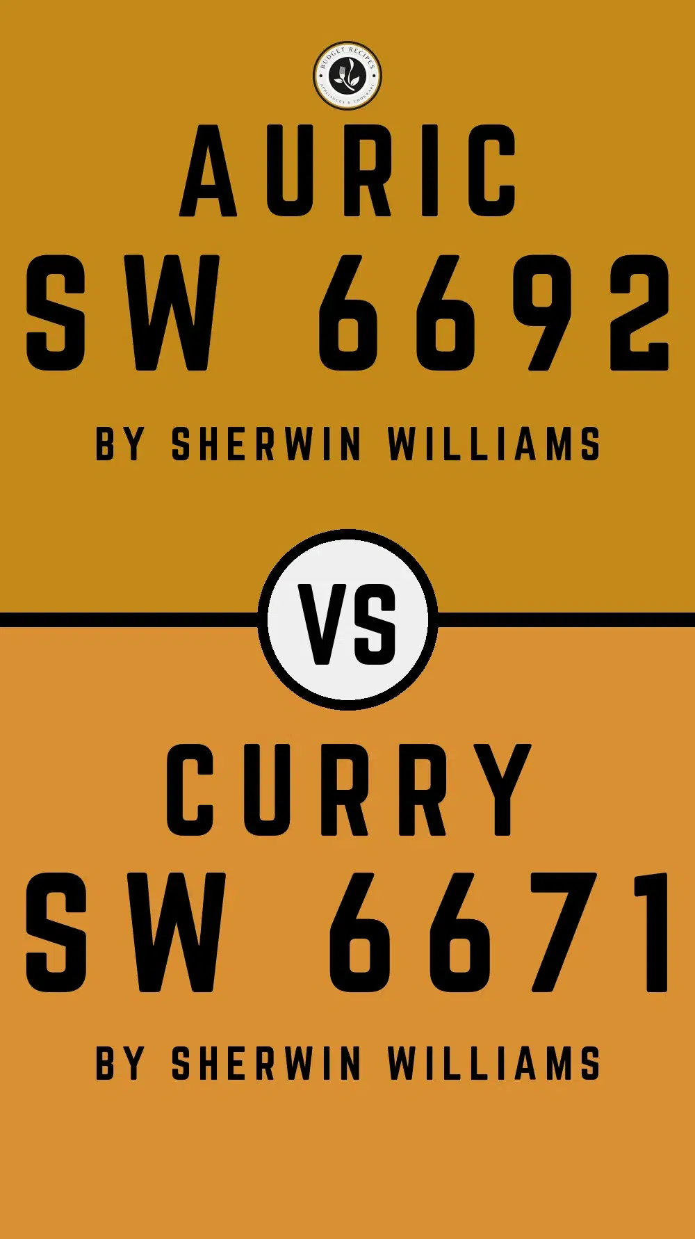 Auric SW 6692 vs Curry SW 6671