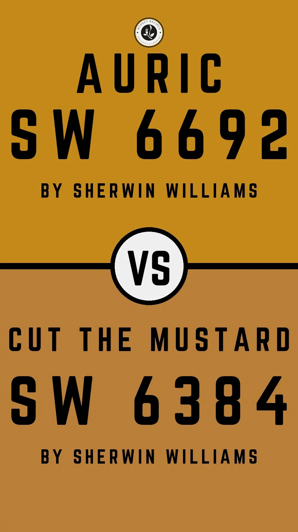 Auric SW 6692 vs Cut The Mustard SW 6384