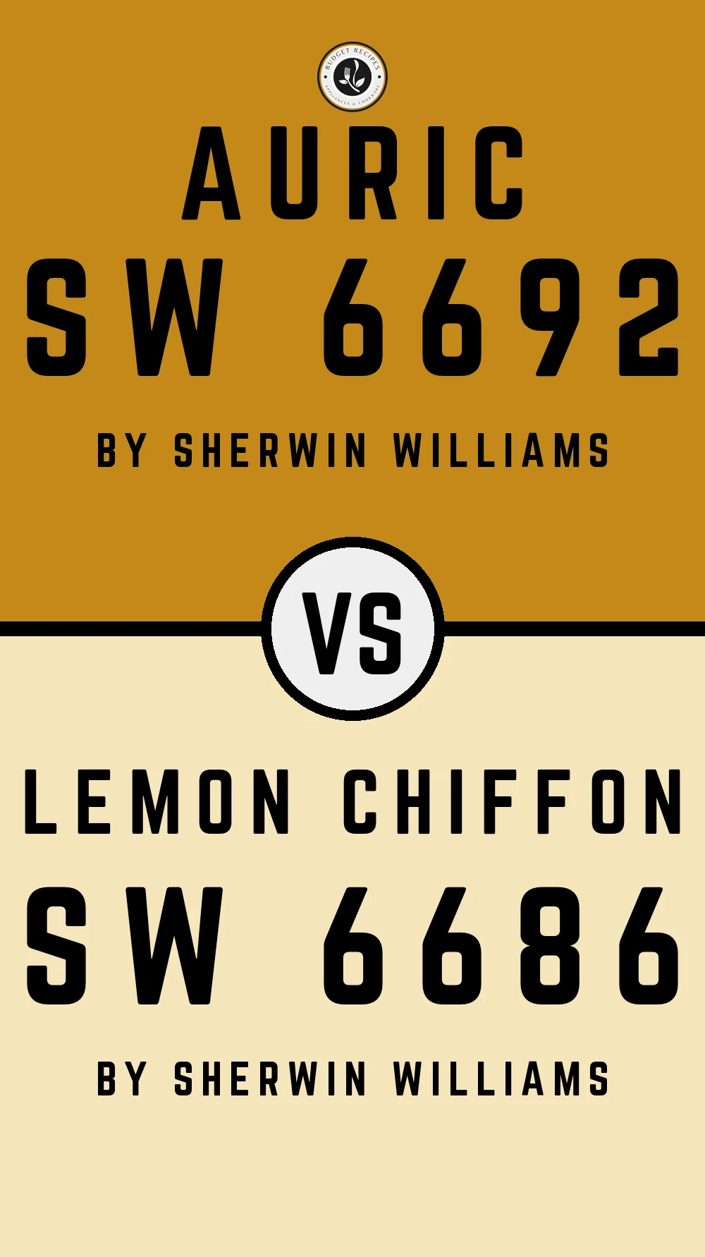 Auric SW 6692 vs Lemon Chiffon SW 6686