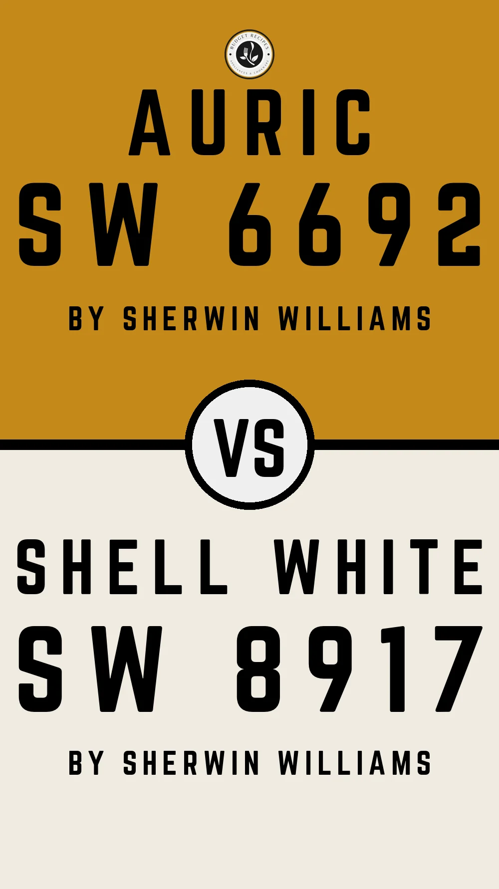 Auric SW 6692 vs Shell White SW 8917