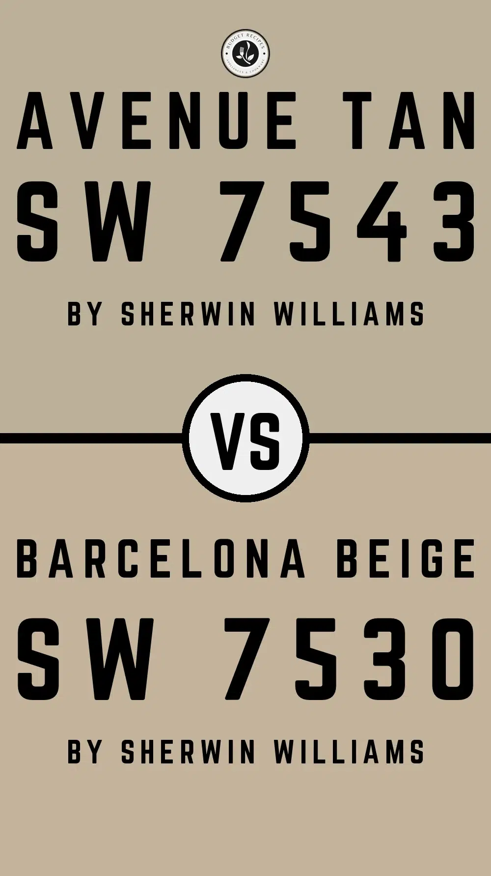 Avenue Tan SW 7543 vs Barcelona Beige SW 7530