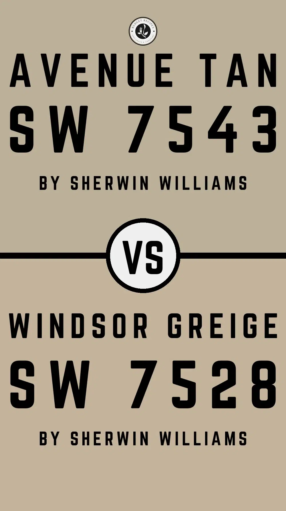 Avenue Tan SW 7543 vs Windsor Greige SW 7528
