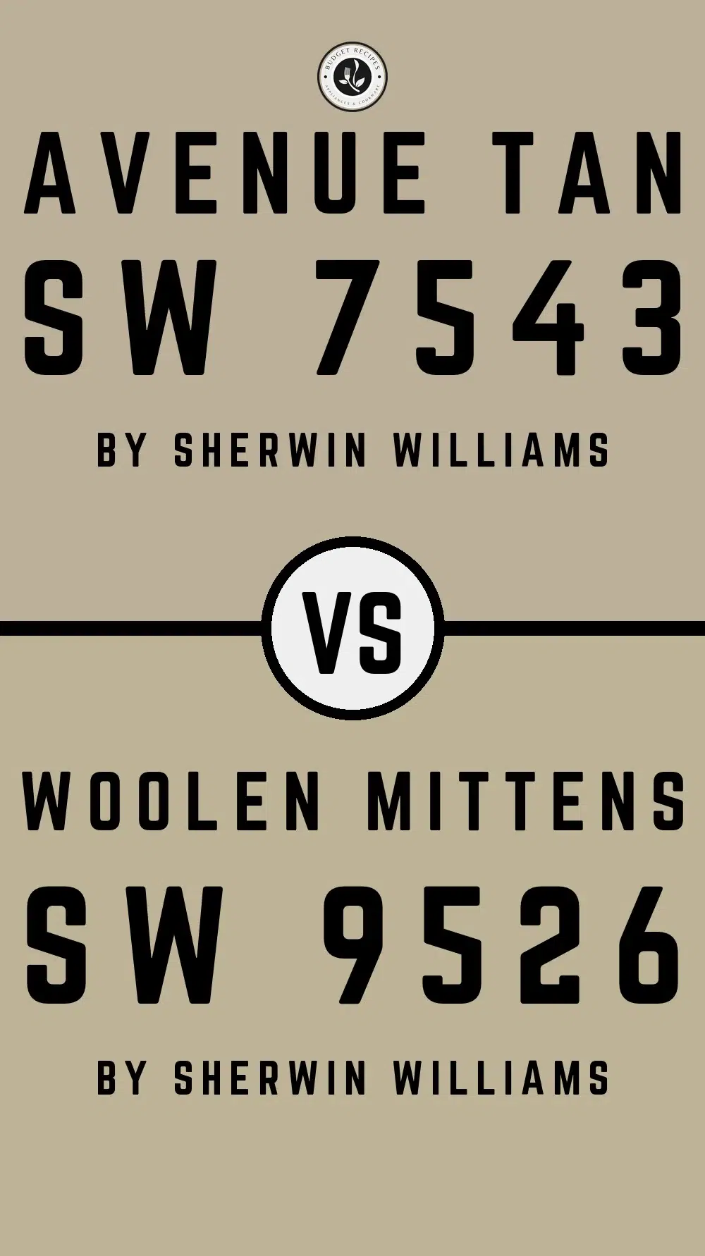 Avenue Tan SW 7543 vs Woolen Mittens SW 9526