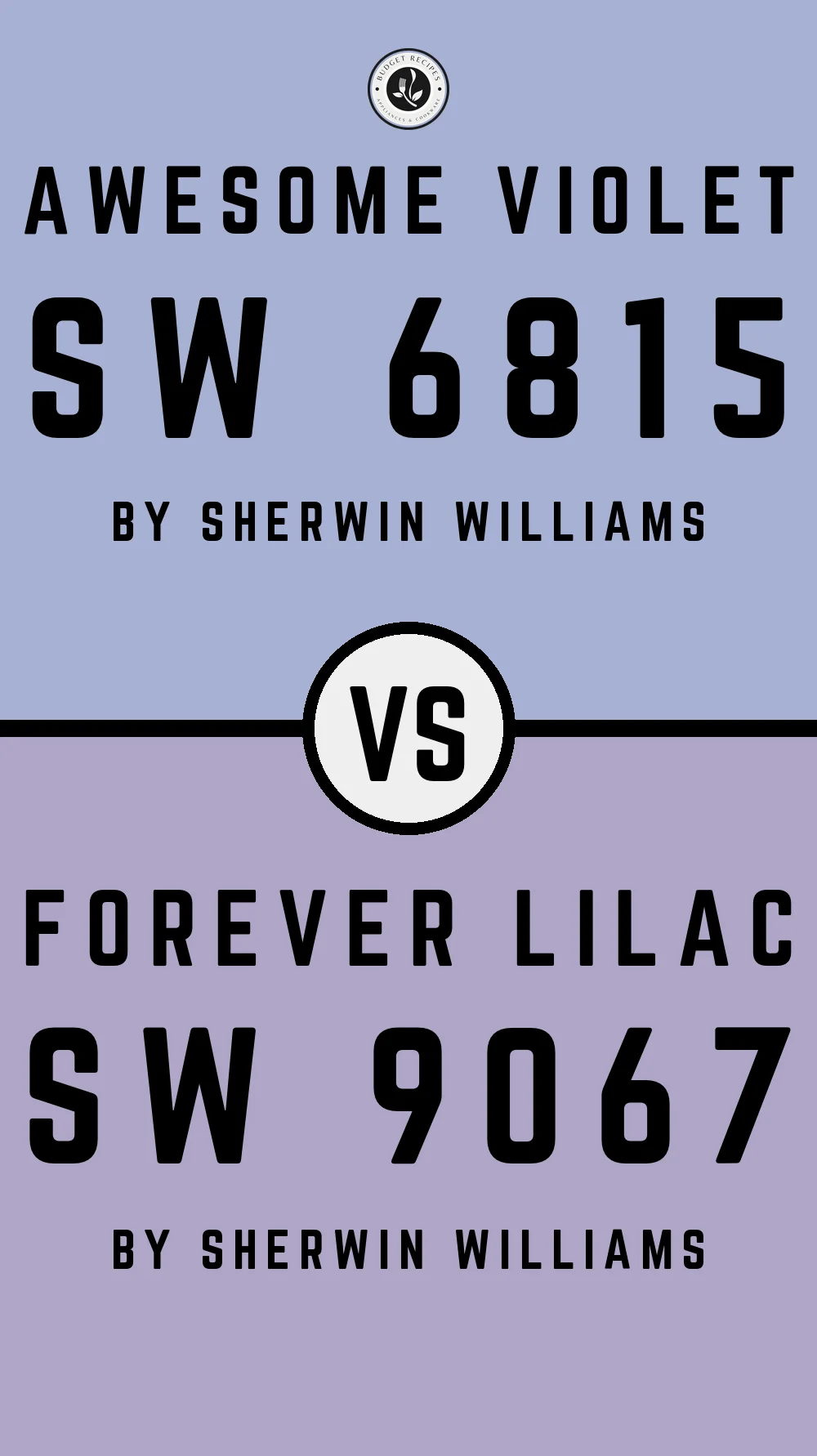 Awesome Violet SW 6815 vs Forever Lilac SW 9067