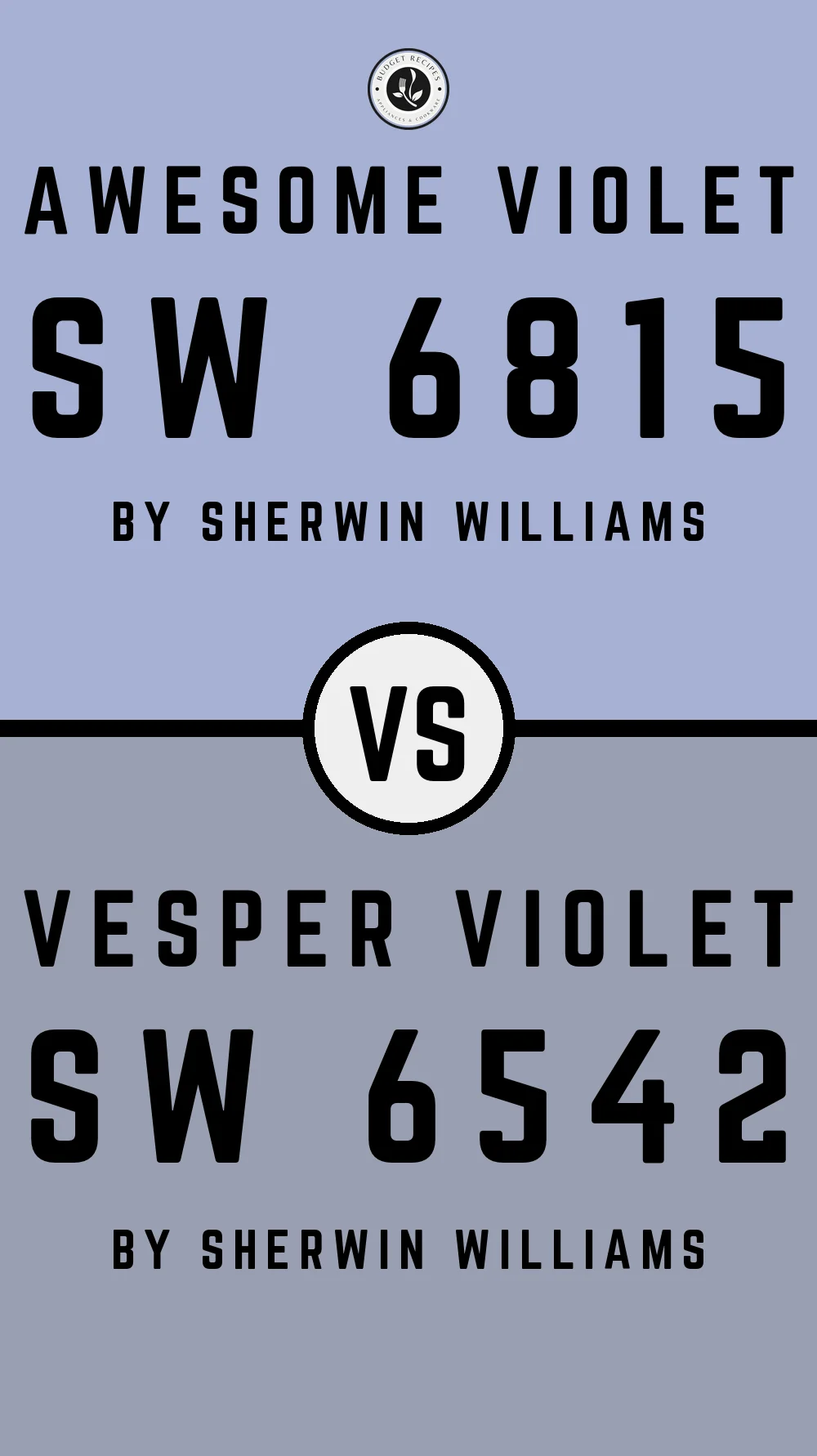 Awesome Violet SW 6815 vs Vesper Violet SW 6542