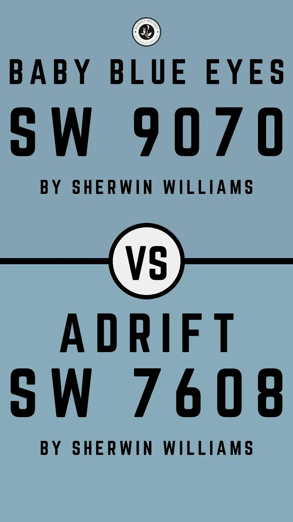 Baby Blue Eyes SW 9070 vs Adrift SW 7608