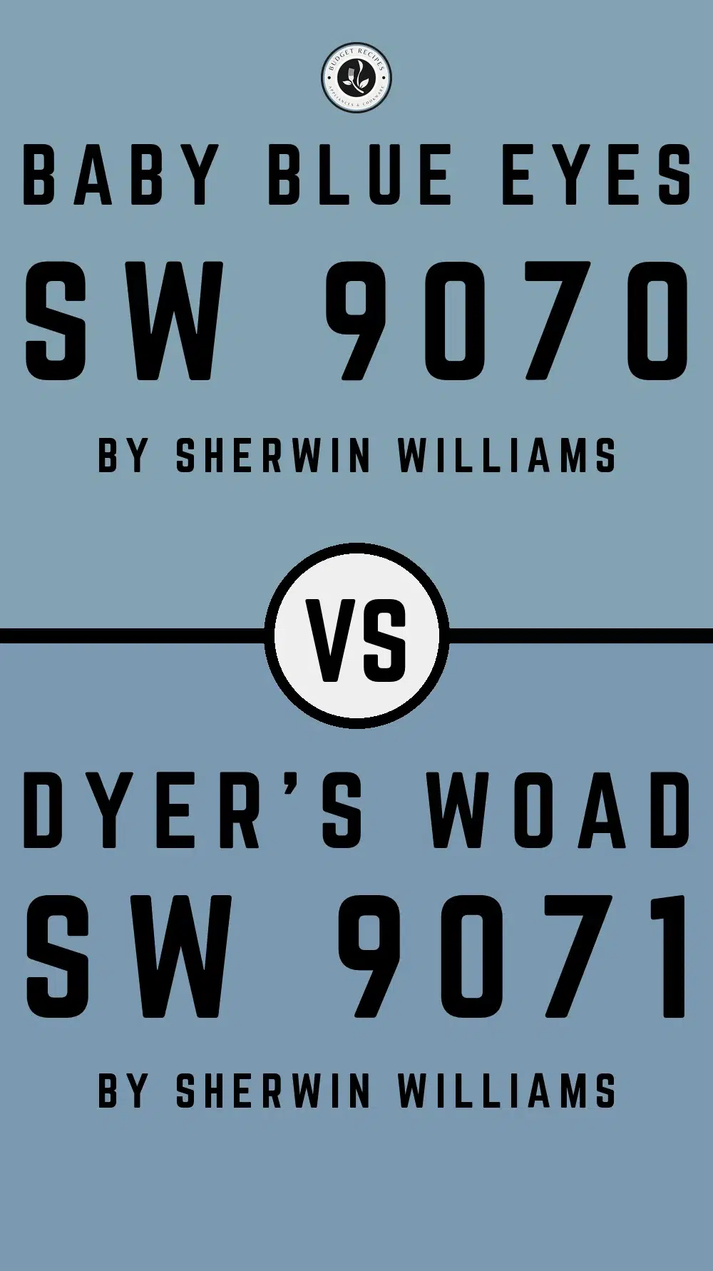 Baby Blue Eyes SW 9070 vs Dyer's Woad SW 9071