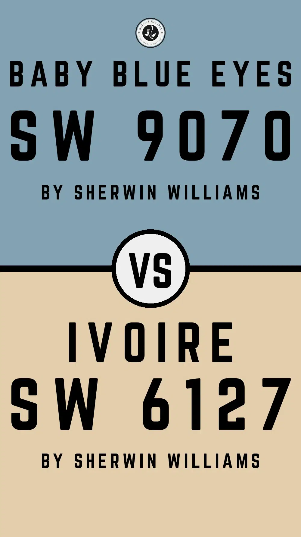 Baby Blue Eyes SW 9070 vs Ivoire SW 6127