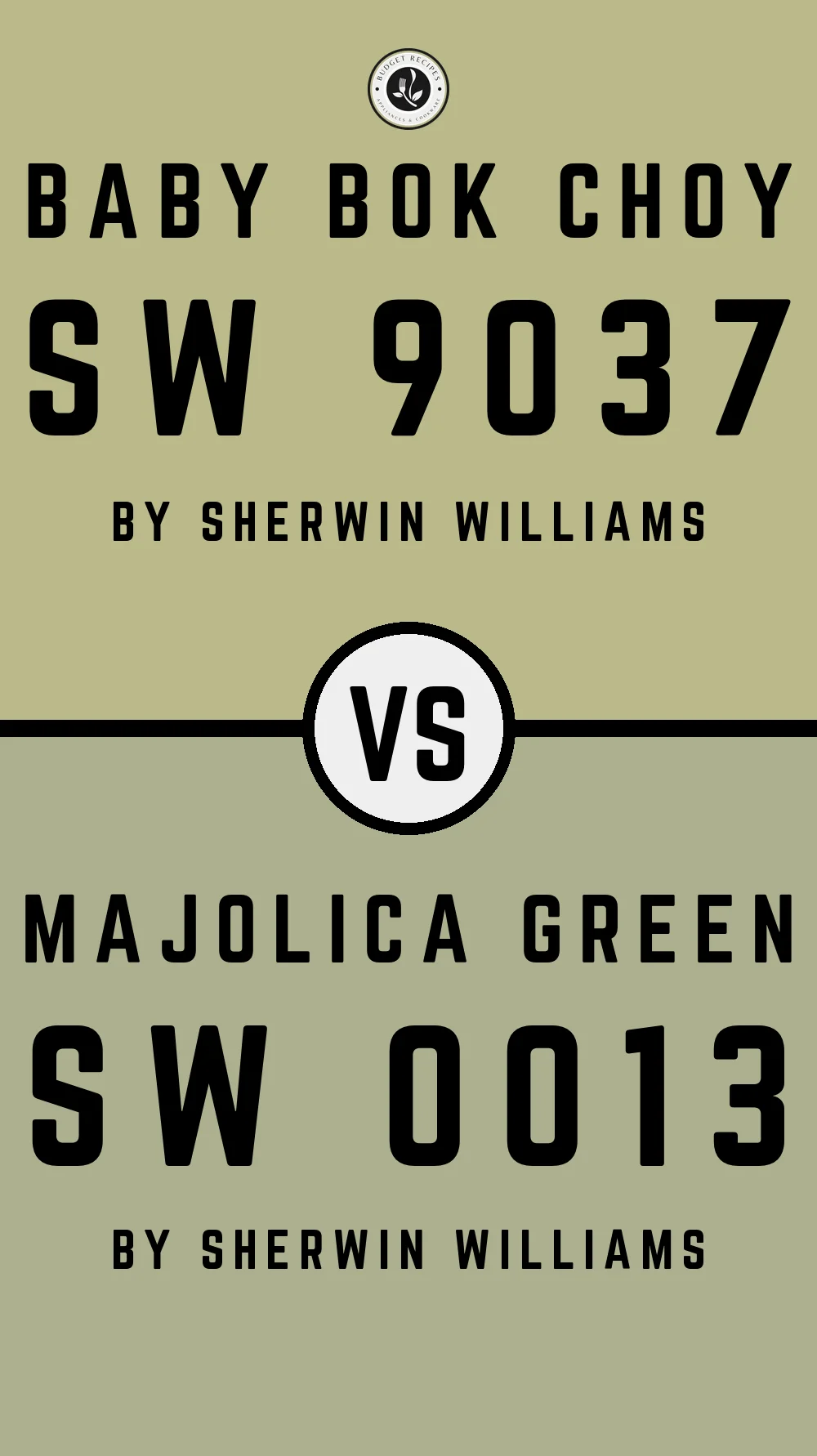 Baby Bok Choy SW 9037 vs Majolica Green SW 0013