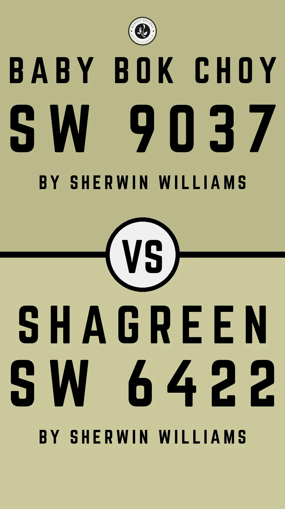 Baby Bok Choy SW 9037 vs Shagreen SW 6422
