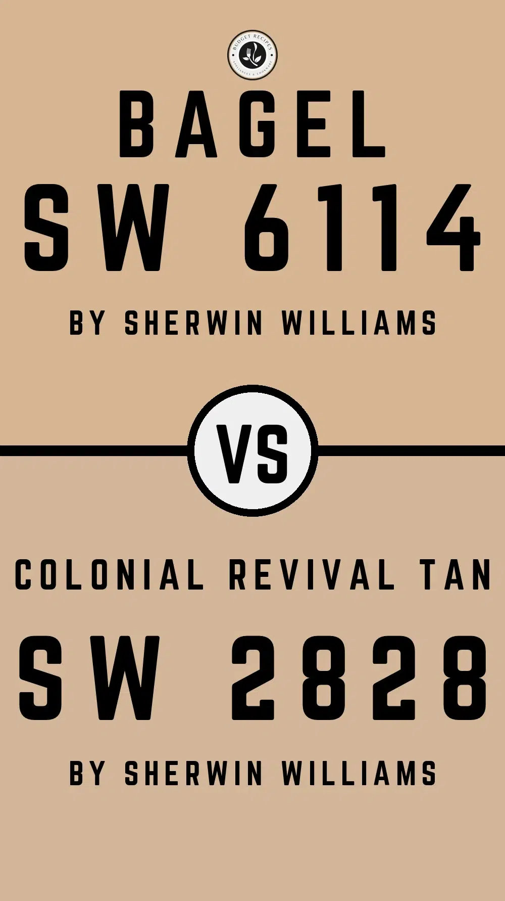 Bagel SW 6114 vs Colonial Revival Tan SW 2828