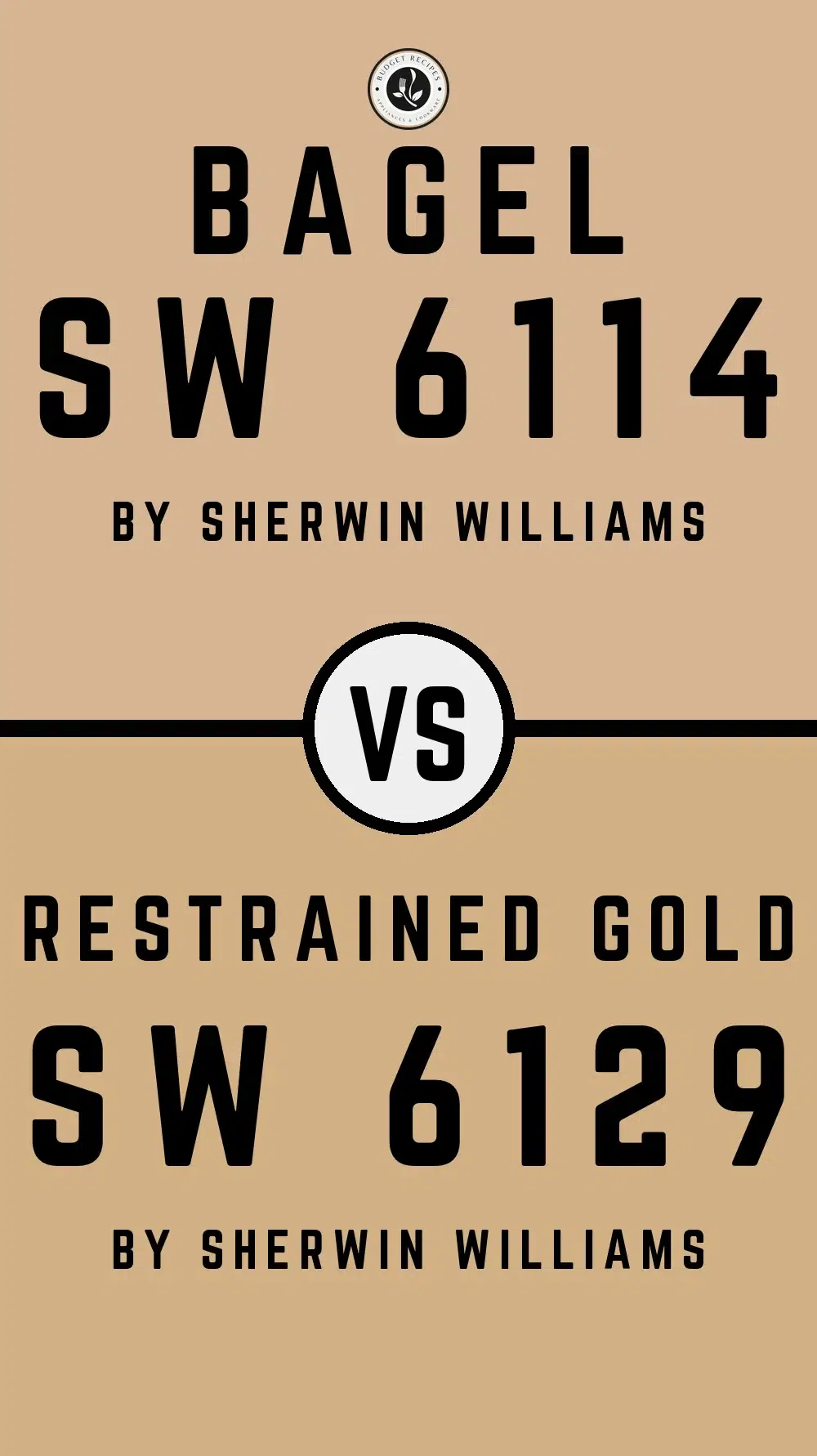Bagel SW 6114 vs Restrained Gold SW 6129