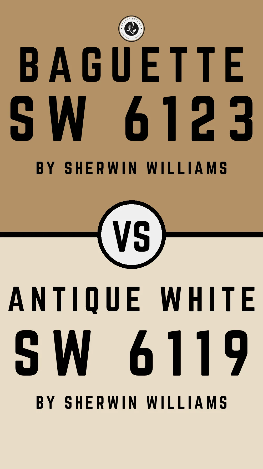 Baguette SW 6123 vs Antique White SW 6119