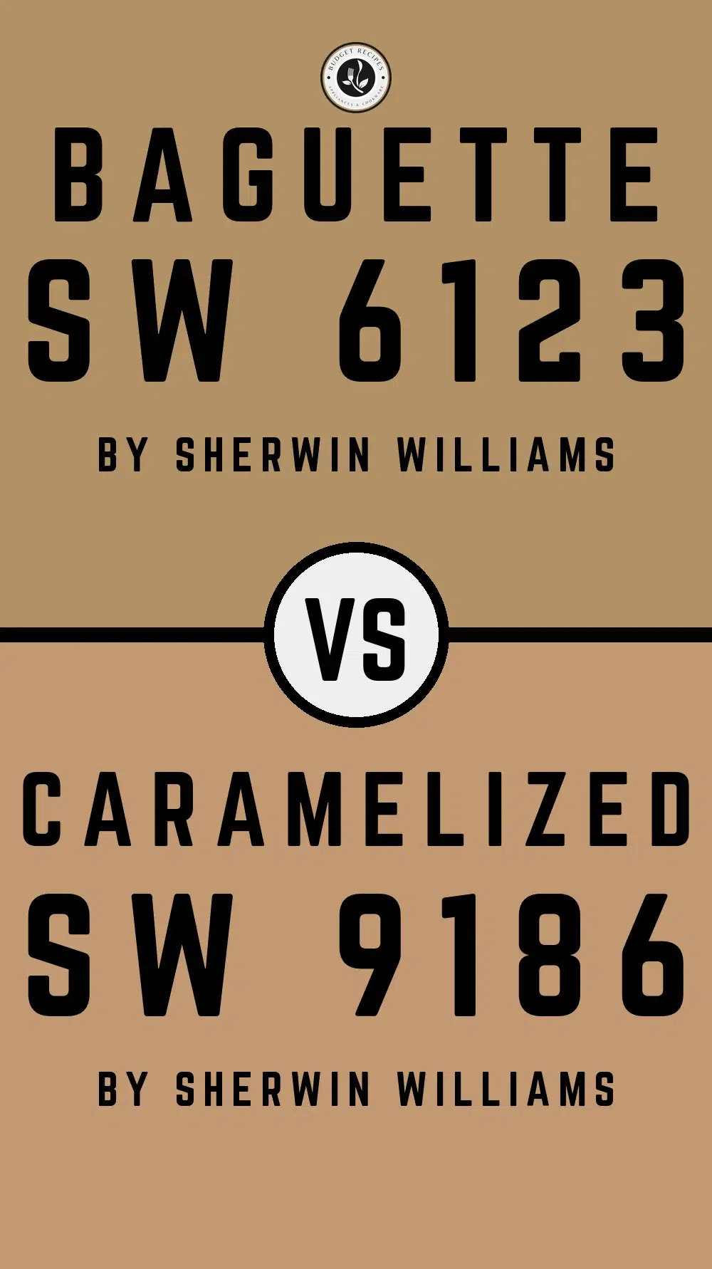 Baguette SW 6123 vs Caramelized SW 9186