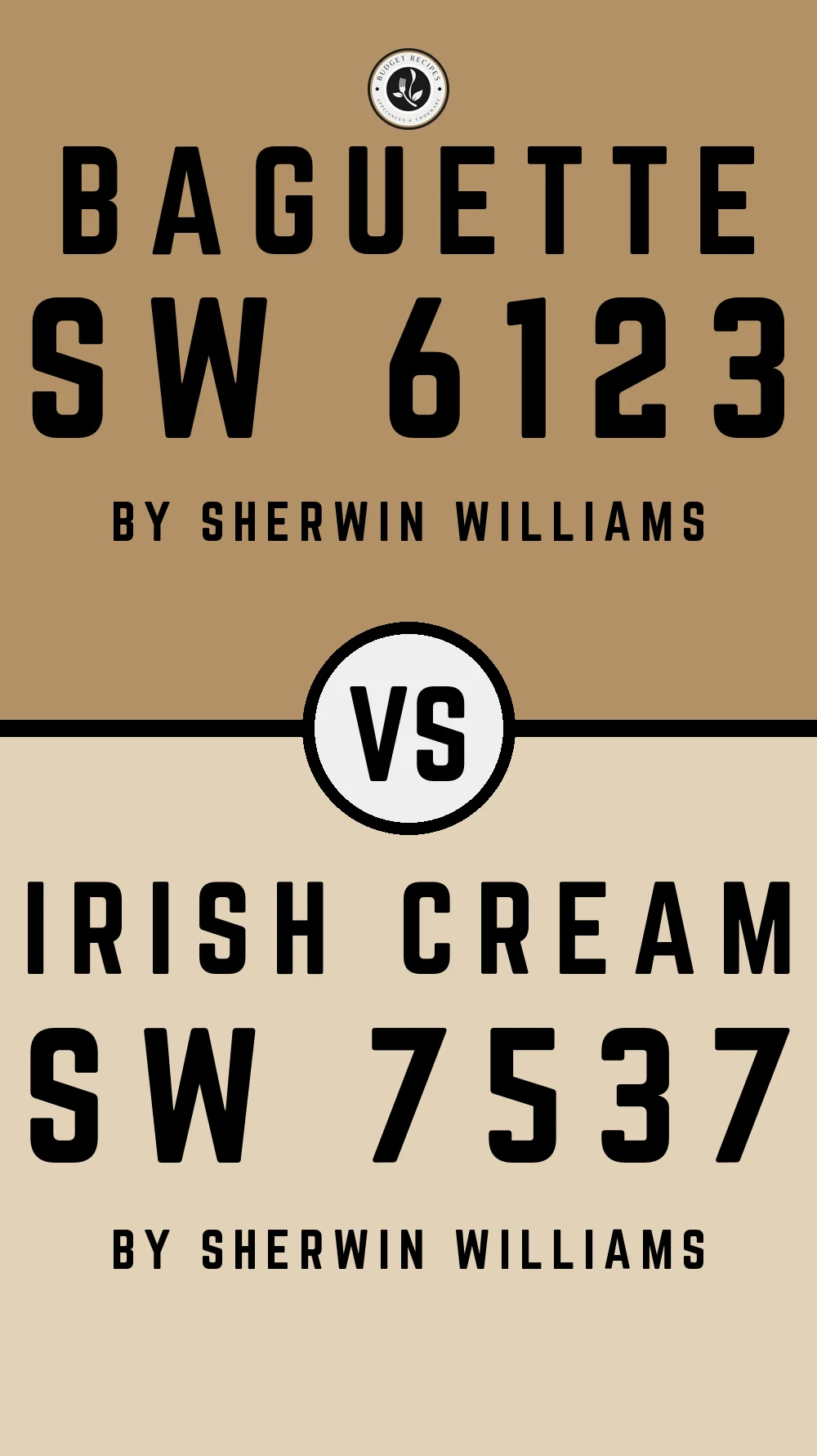 Baguette SW 6123 vs Irish Cream SW 7537