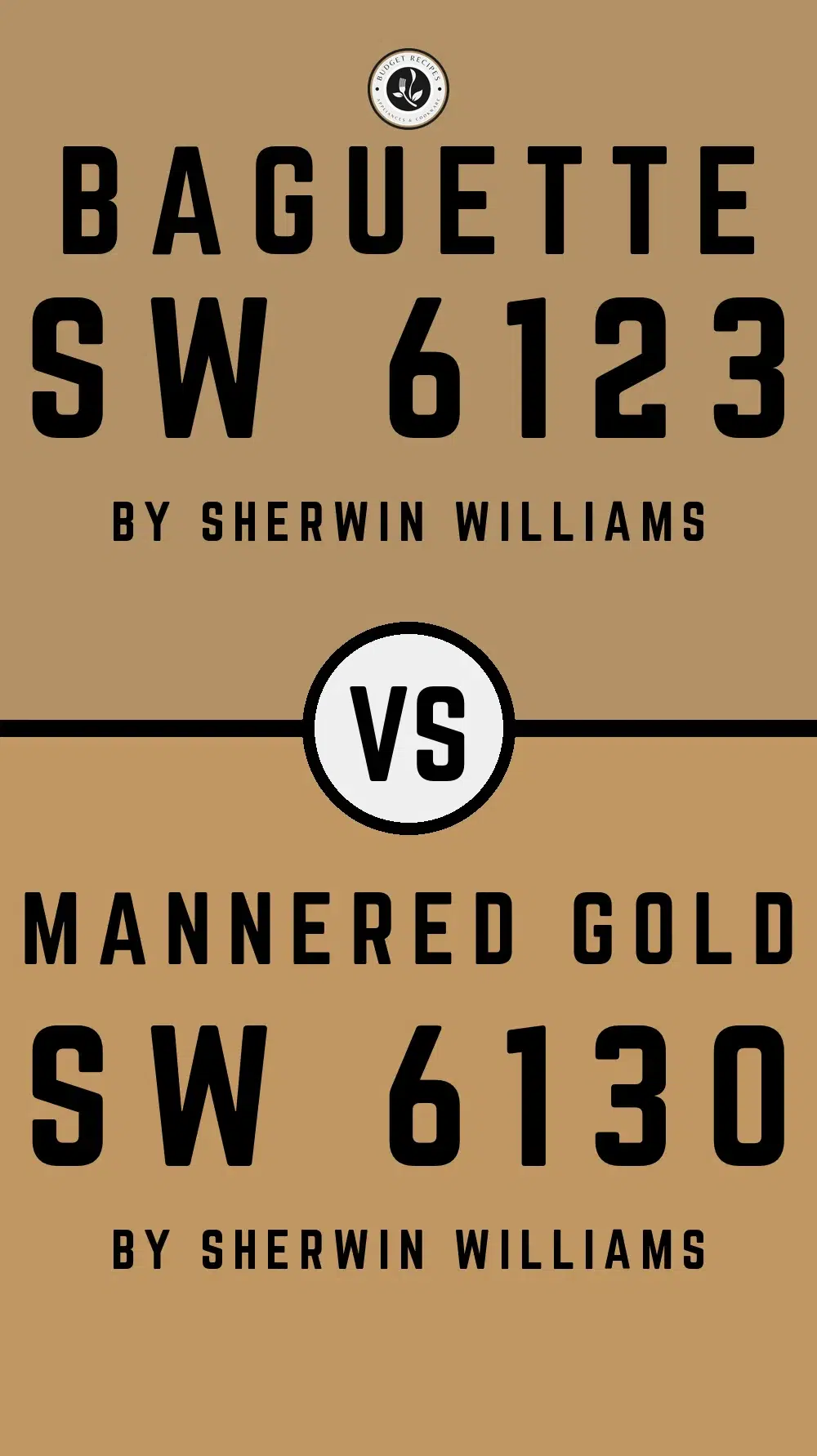 Baguette SW 6123 vs Mannered Gold SW 6130