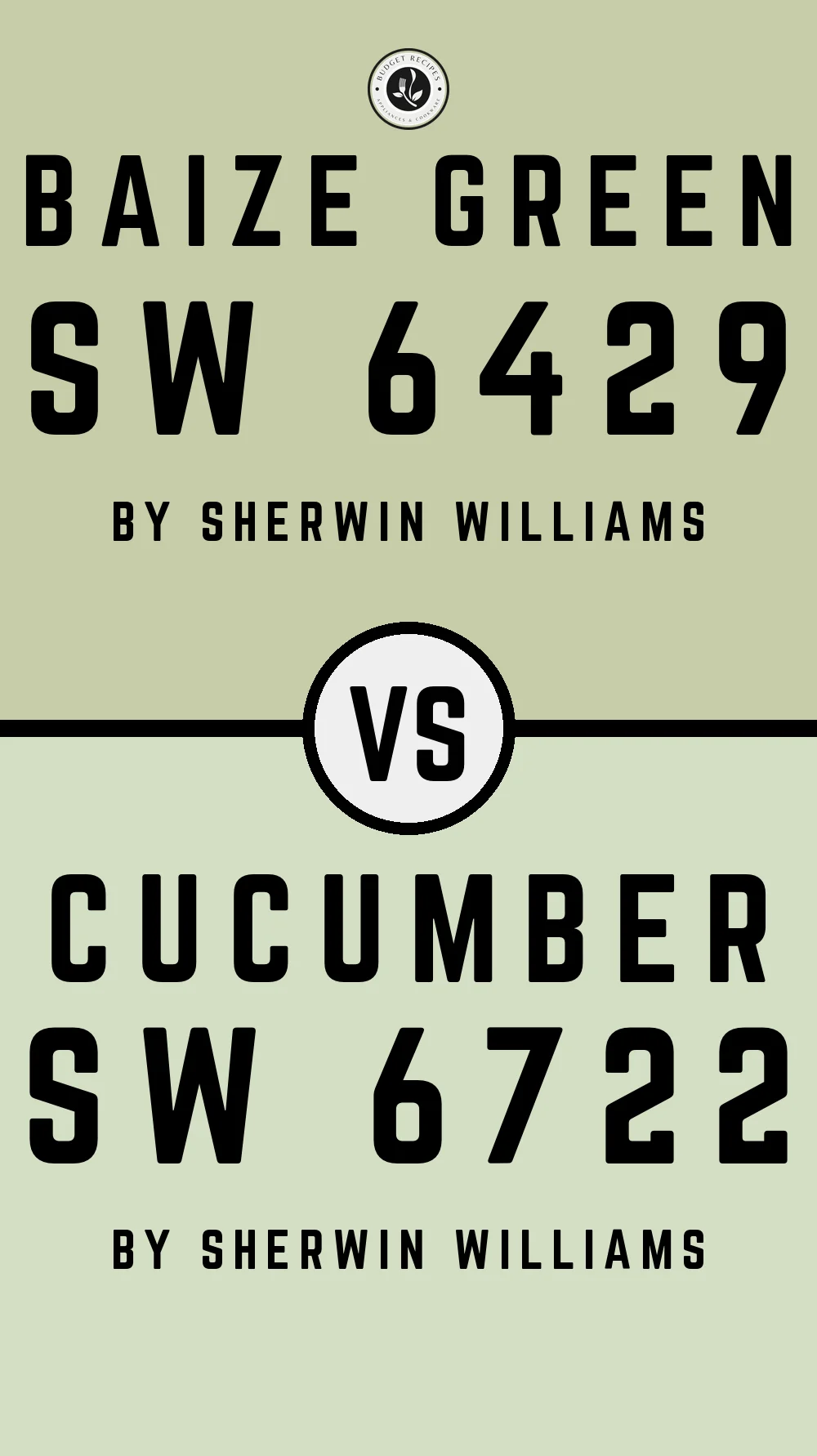 Baize Green SW 6429 vs Cucumber SW 6722