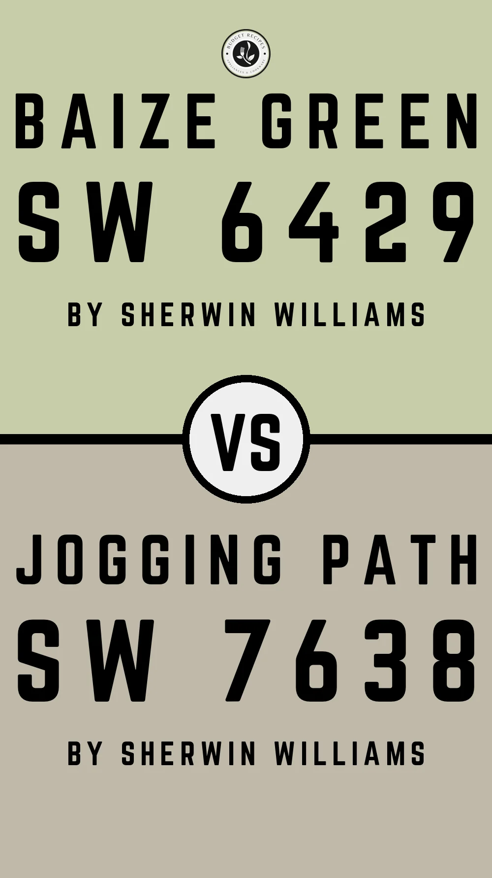 Baize Green SW 6429 vs Jogging Path SW 7638