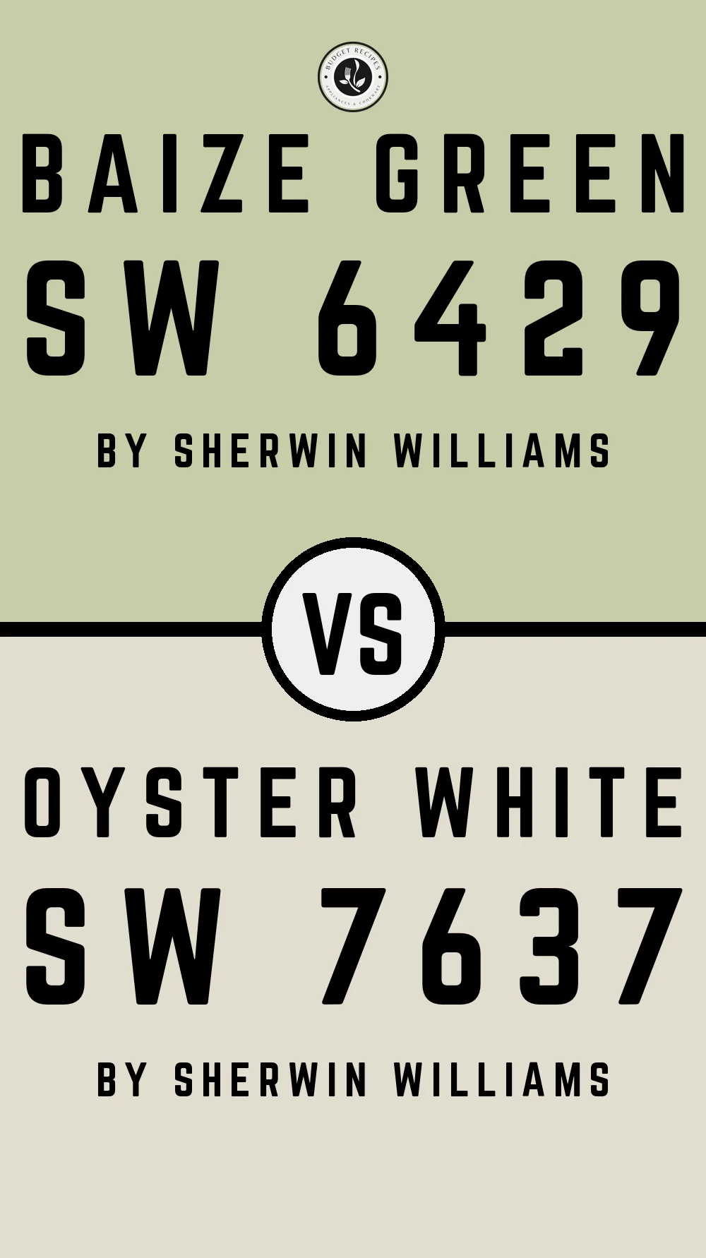 Baize Green SW 6429 vs Oyster White SW 7637