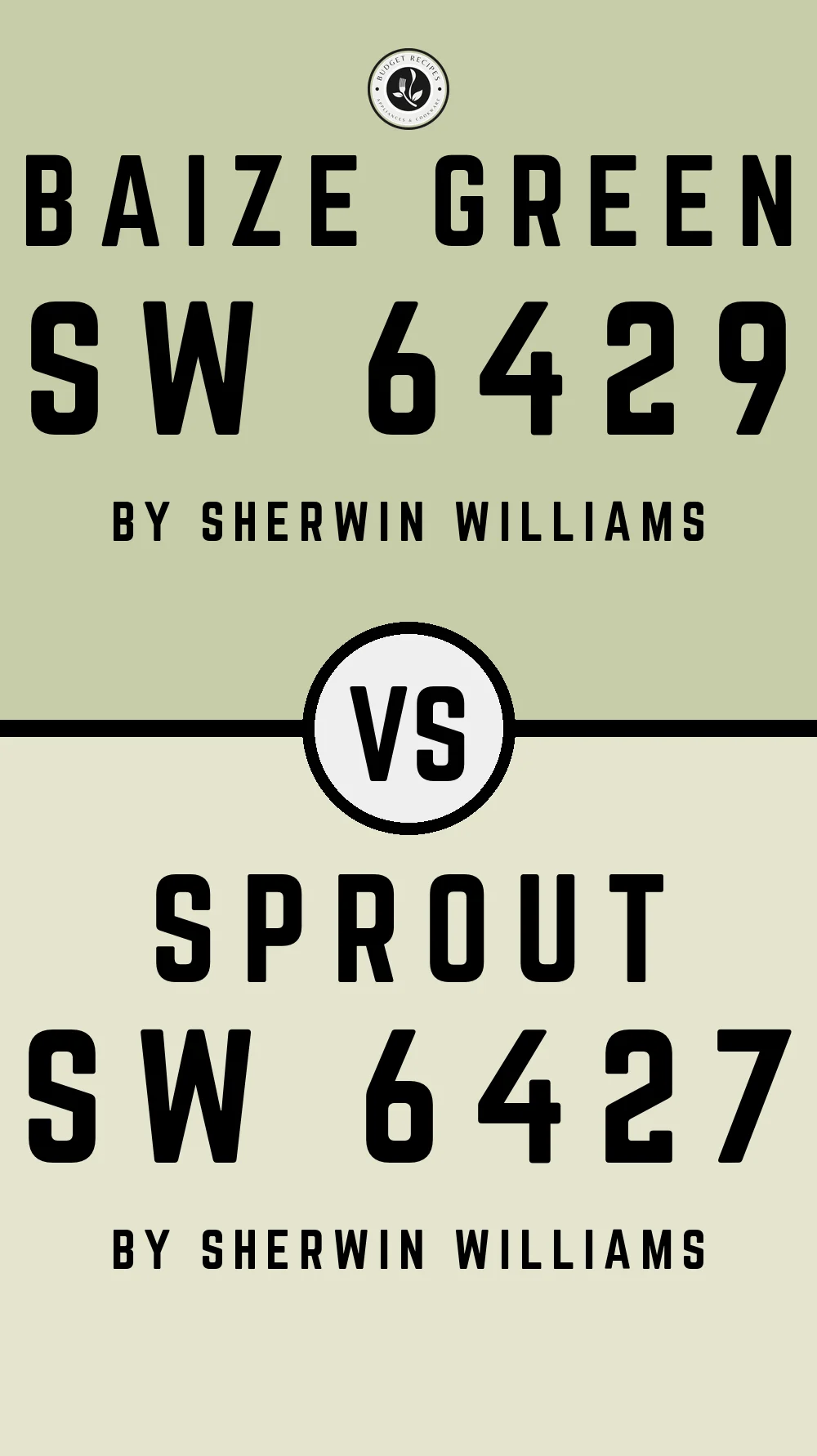 Baize Green SW 6429 vs Sprout SW 6427