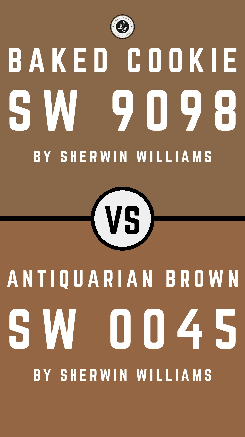 Baked Cookie SW 9098 vs Antiquarian Brown SW 0045