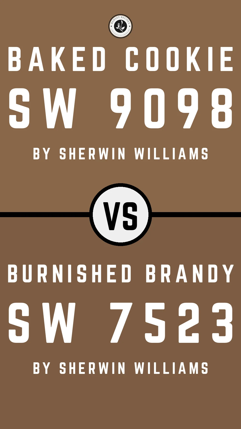 Baked Cookie SW 9098 vs Burnished Brandy SW 7523