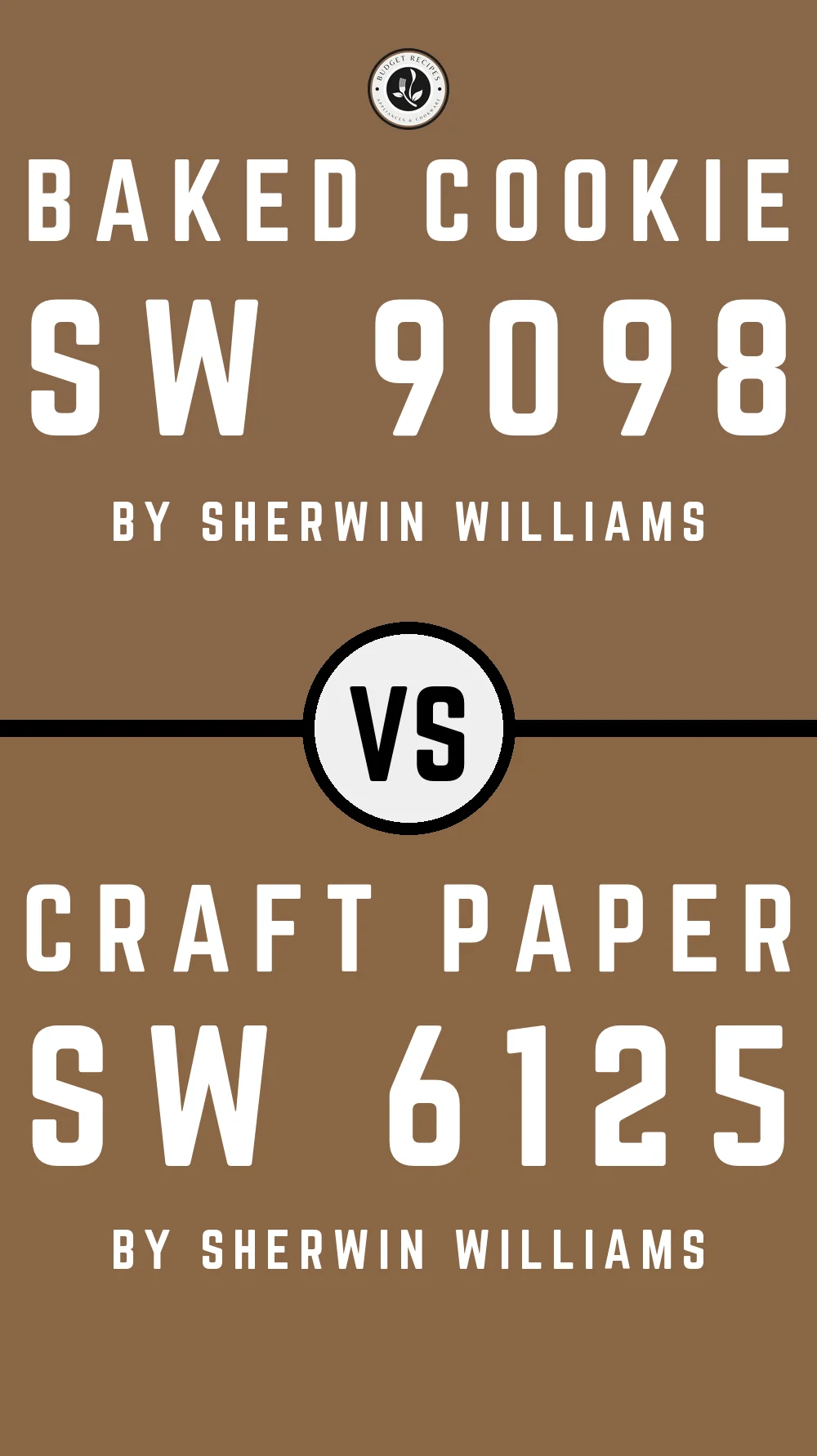 Baked Cookie SW 9098 vs Craft Paper SW 6125