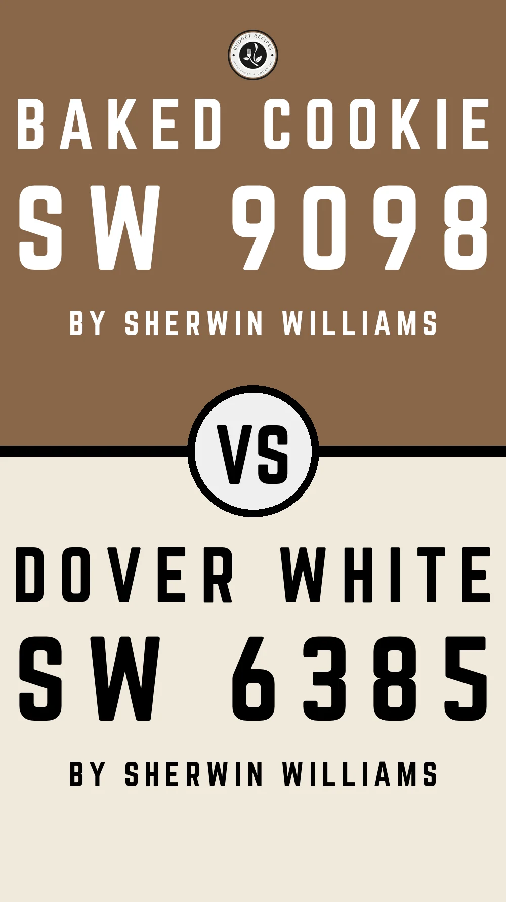 Baked Cookie SW 9098 vs Dover White SW 6385