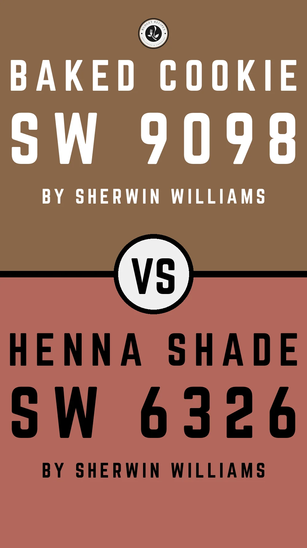 Baked Cookie SW 9098 vs Henna Shade SW 6326