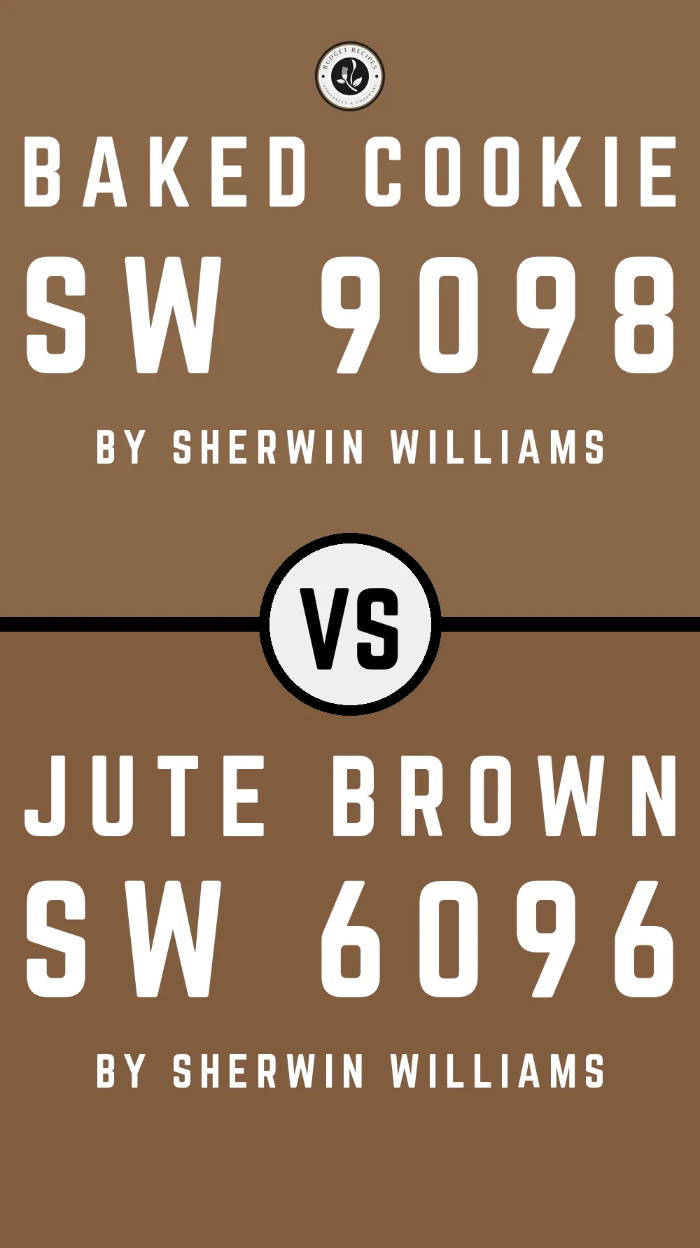 Baked Cookie SW 9098 vs Jute Brown SW 6096