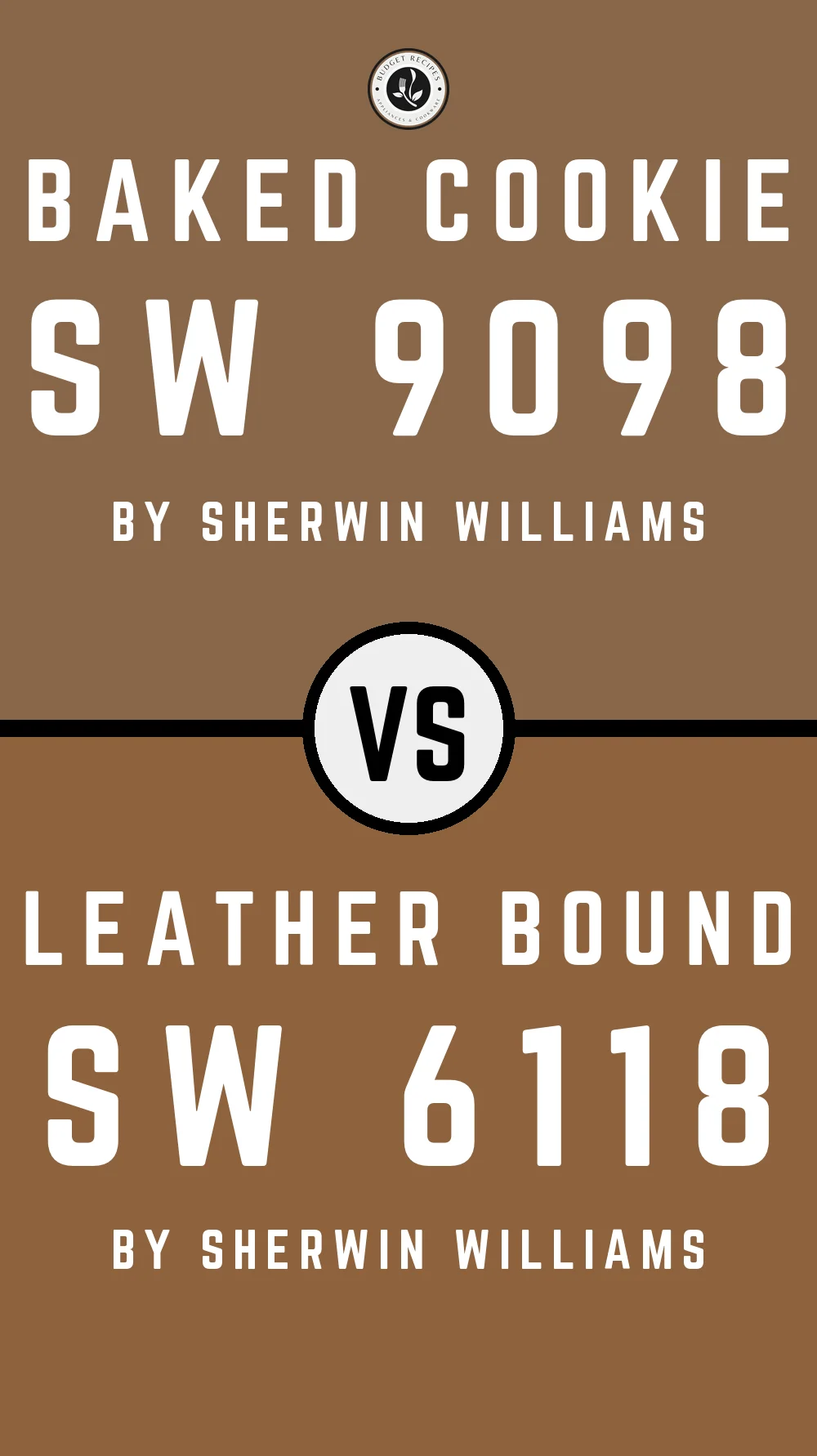 Baked Cookie SW 9098 vs Leather Bound SW 6118