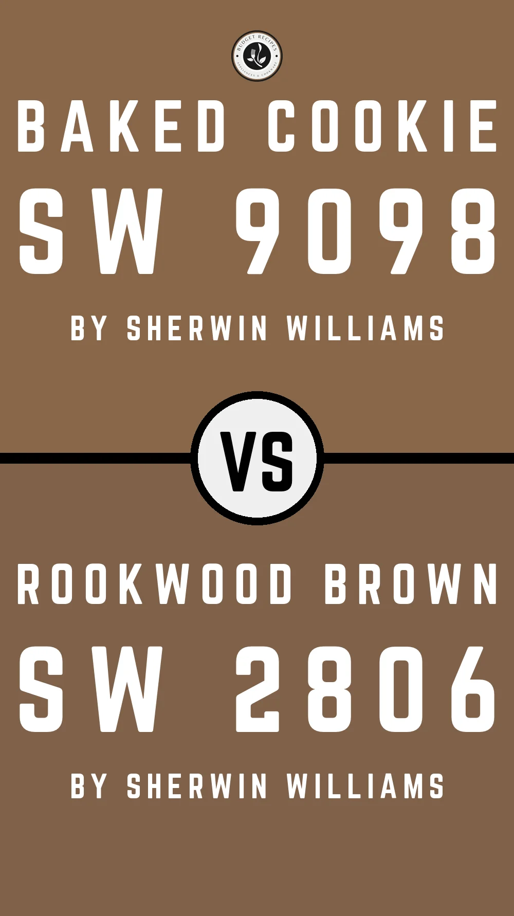 Baked Cookie SW 9098 vs Rookwood Brown SW 2806