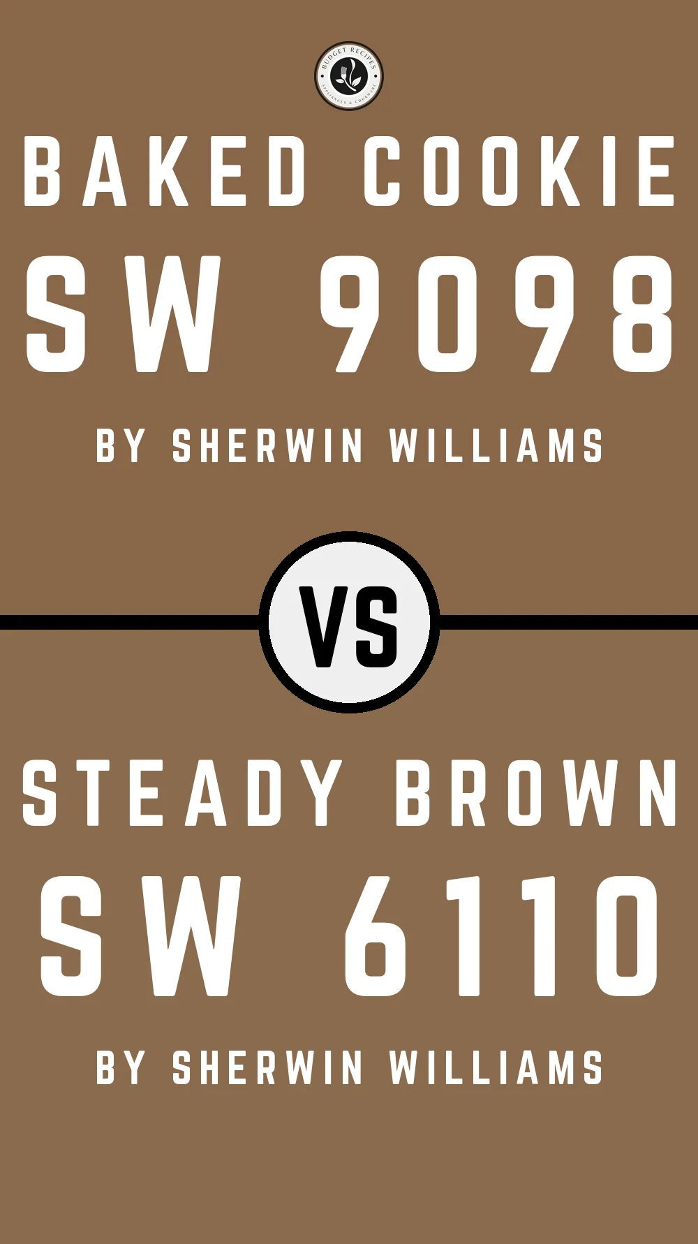 Baked Cookie SW 9098 vs Steady Brown SW 6110
