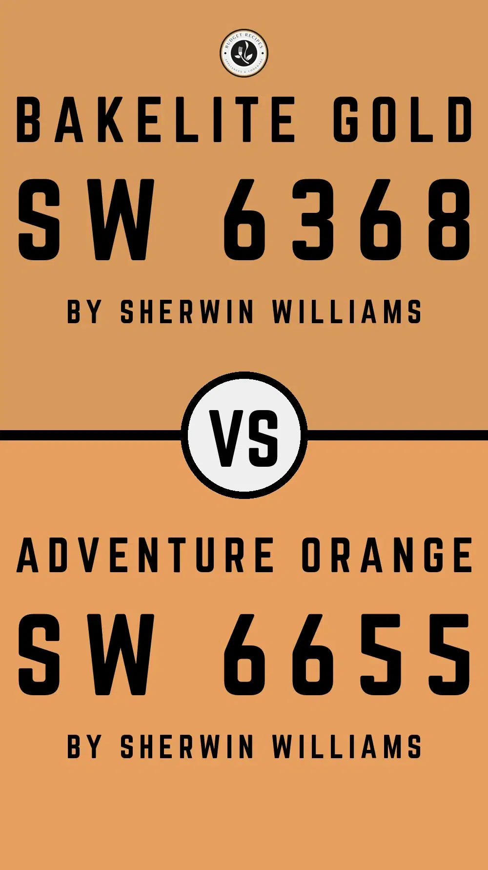 Bakelite Gold SW 6368 vs Adventure Orange SW 6655