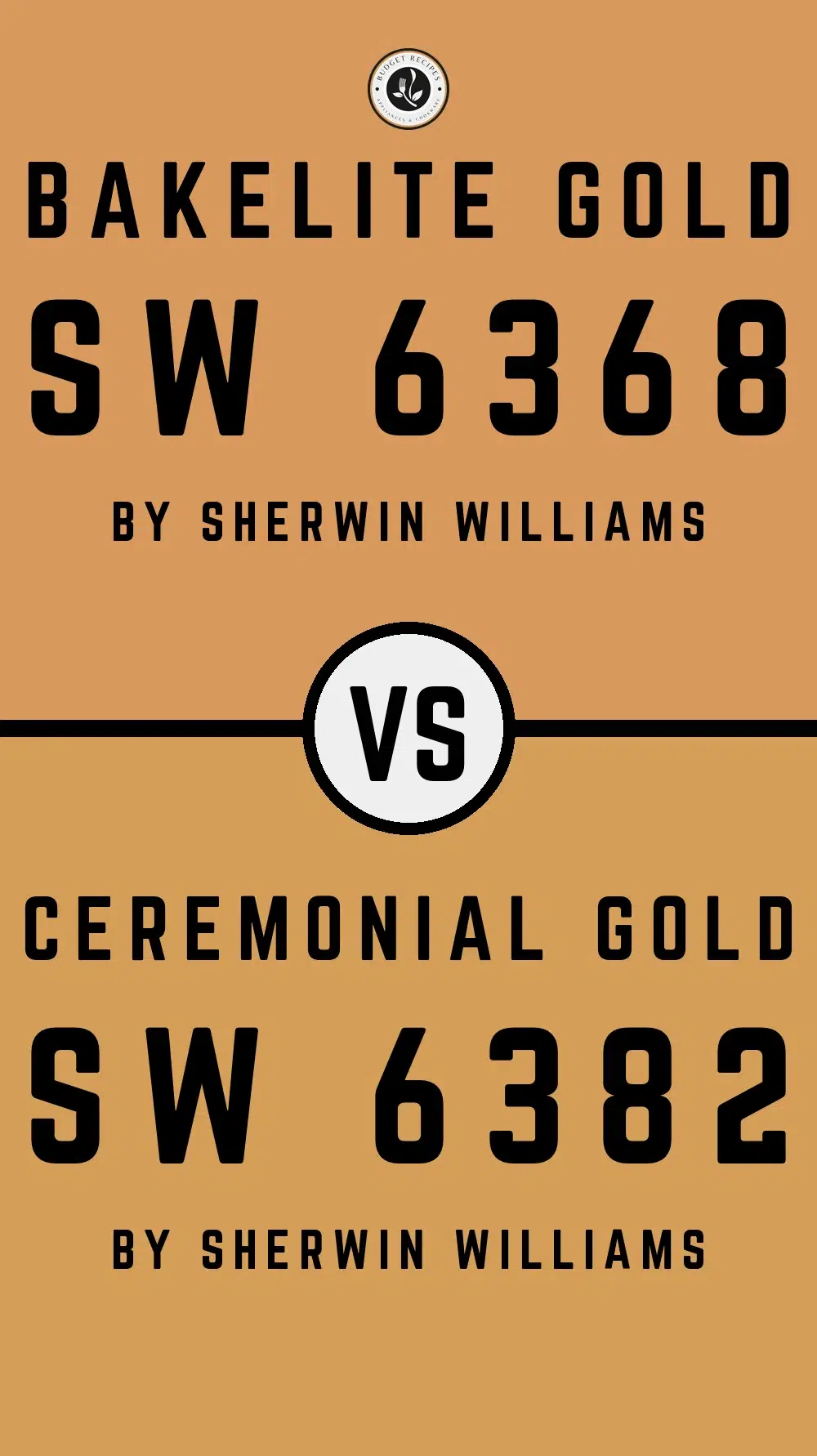 Bakelite Gold SW 6368 vs Ceremonial Gold SW 6382