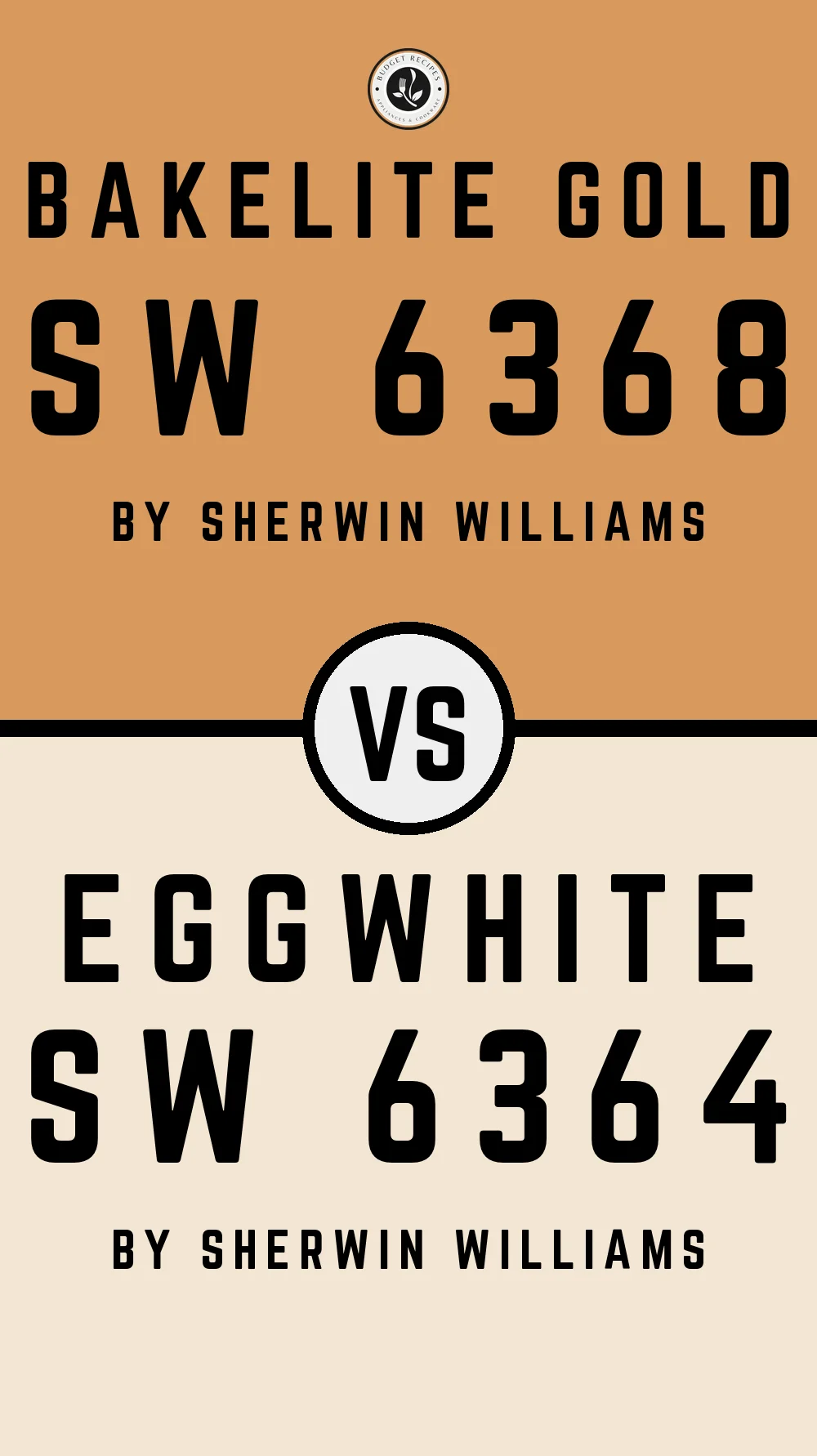 Bakelite Gold SW 6368 vs Eggwhite SW 6364