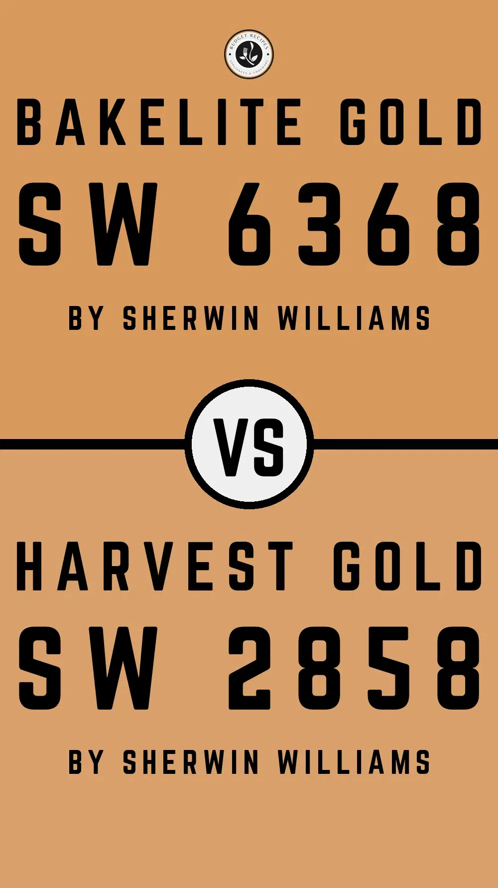Bakelite Gold SW 6368 vs Harvest Gold SW 2858