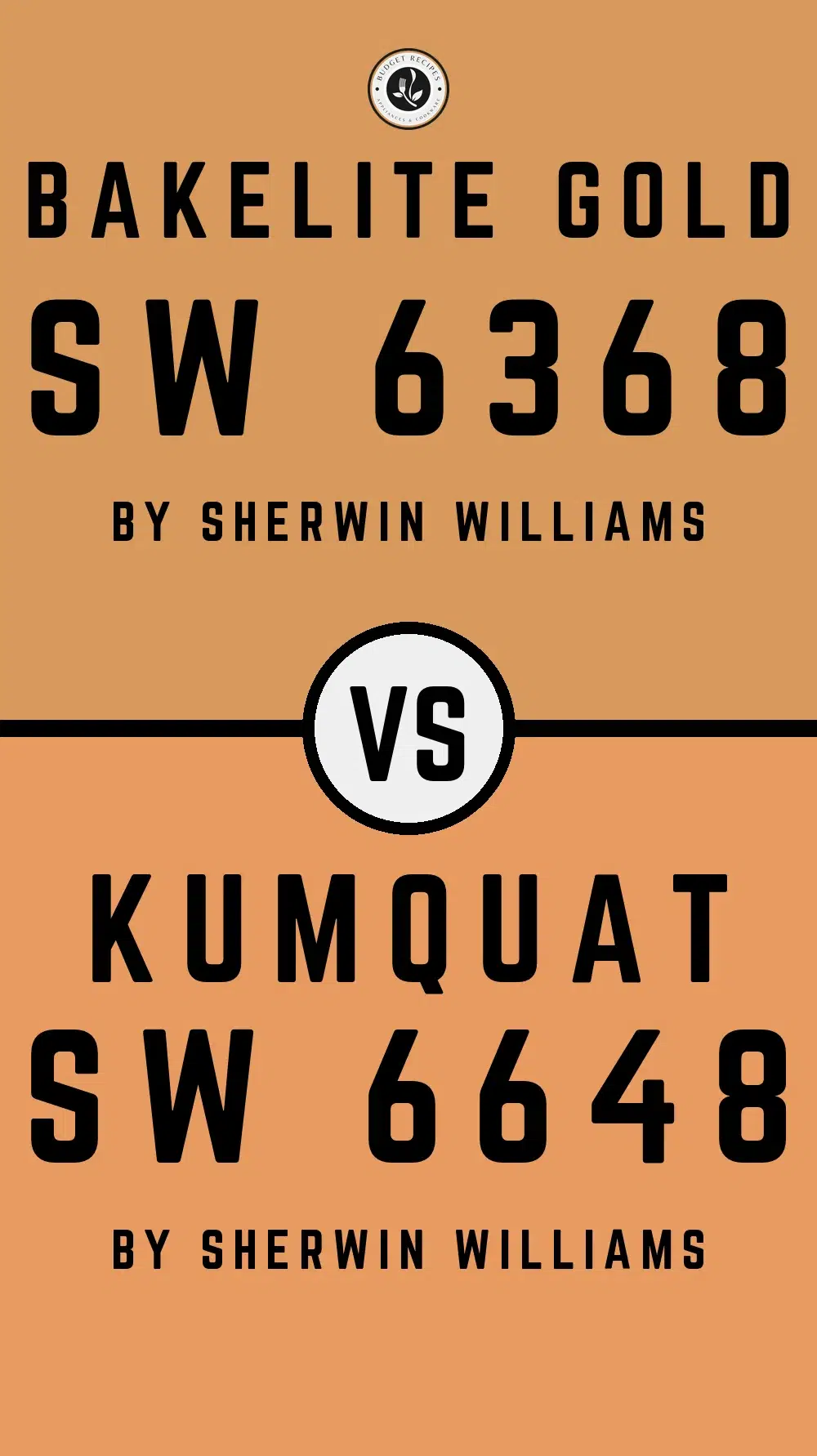 Bakelite Gold SW 6368 vs Kumquat SW 6648