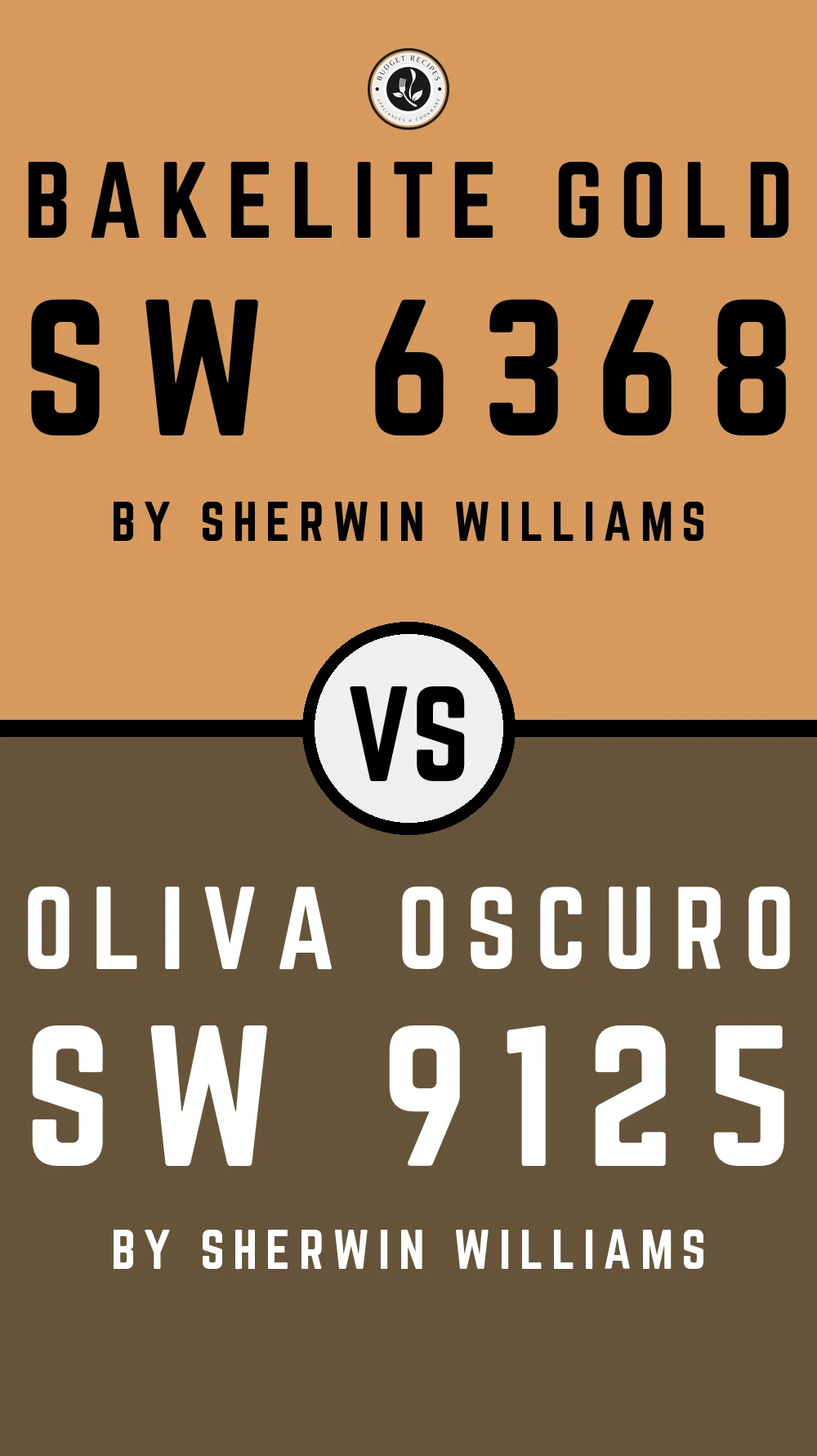 Bakelite Gold SW 6368 vs Oliva Oscuro SW 9125