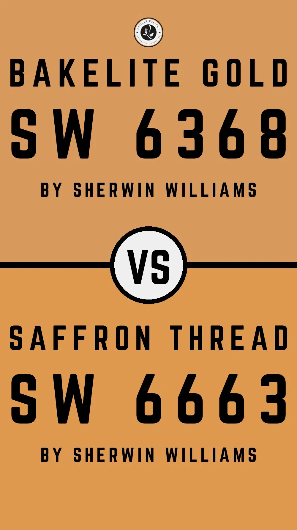 Bakelite Gold SW 6368 vs Saffron Thread SW 6663