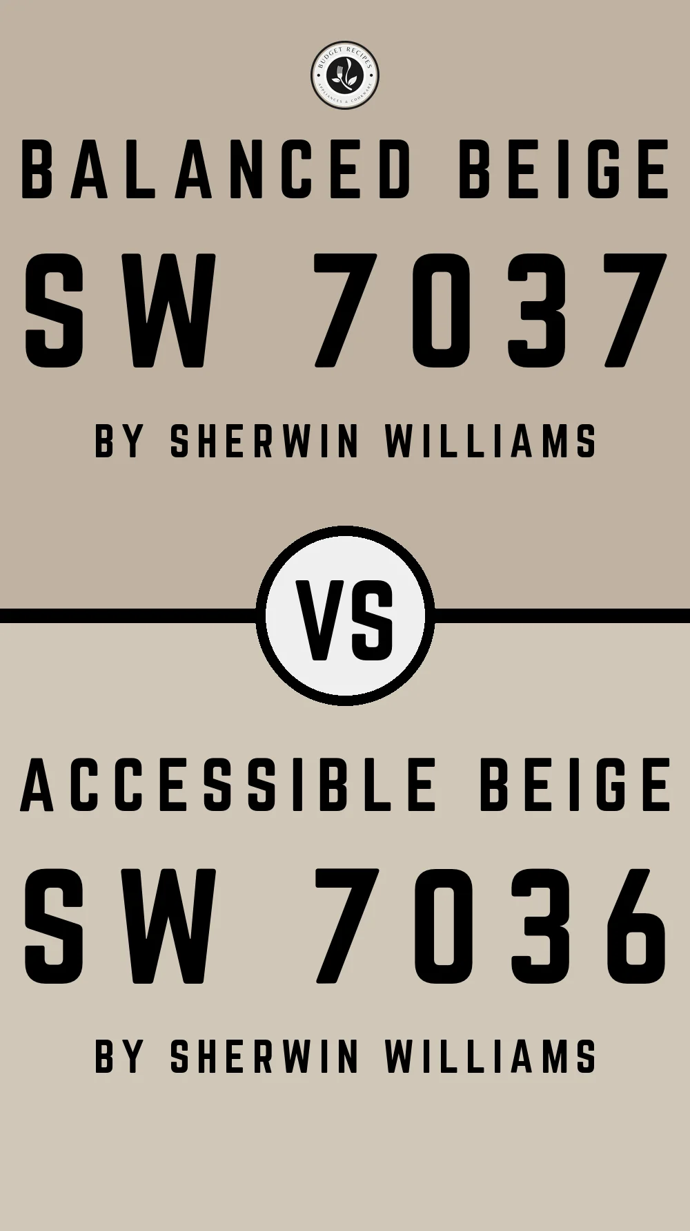 Balanced Beige SW 7037 vs Accessible Beige SW 7036