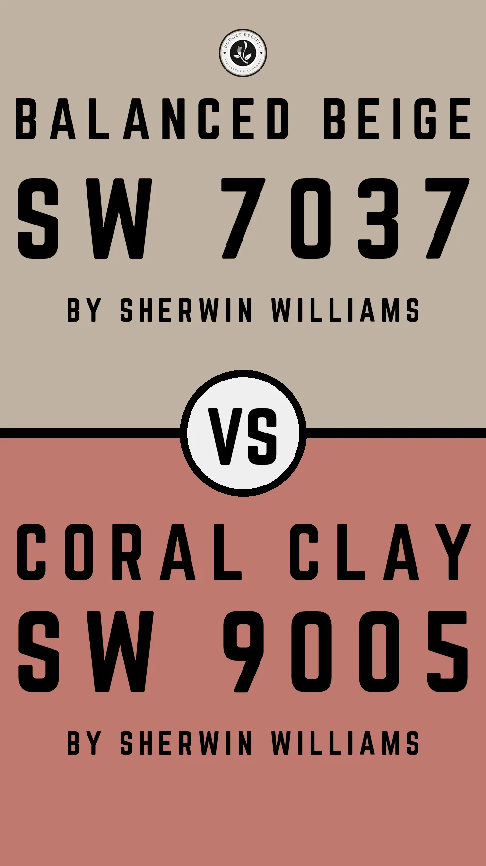 Balanced Beige by Sherwin Williams SW 7037 with Coral Clay SW 9005
