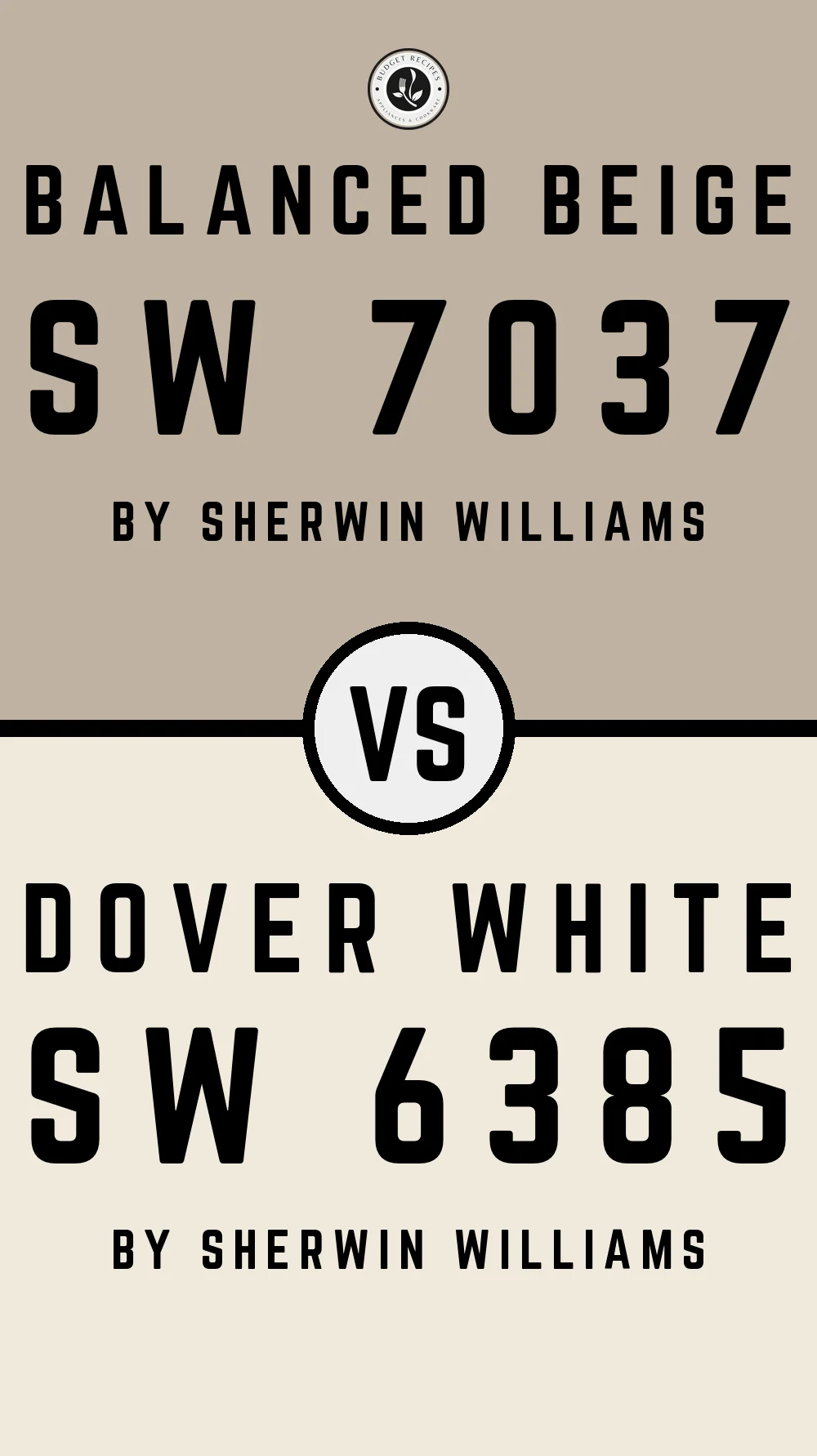 Balanced Beige SW 7037 vs Dover White SW 6385