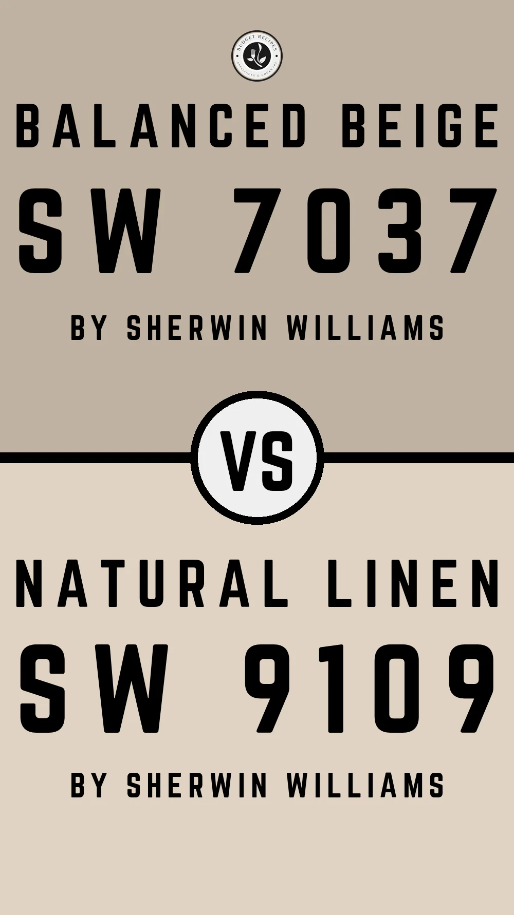 Balanced Beige by Sherwin Williams SW 7037 vs Natural Linen SW 9109