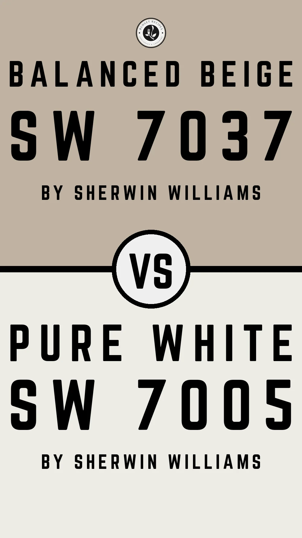 Balanced Beige SW 7037 vs Pure White SW 7005