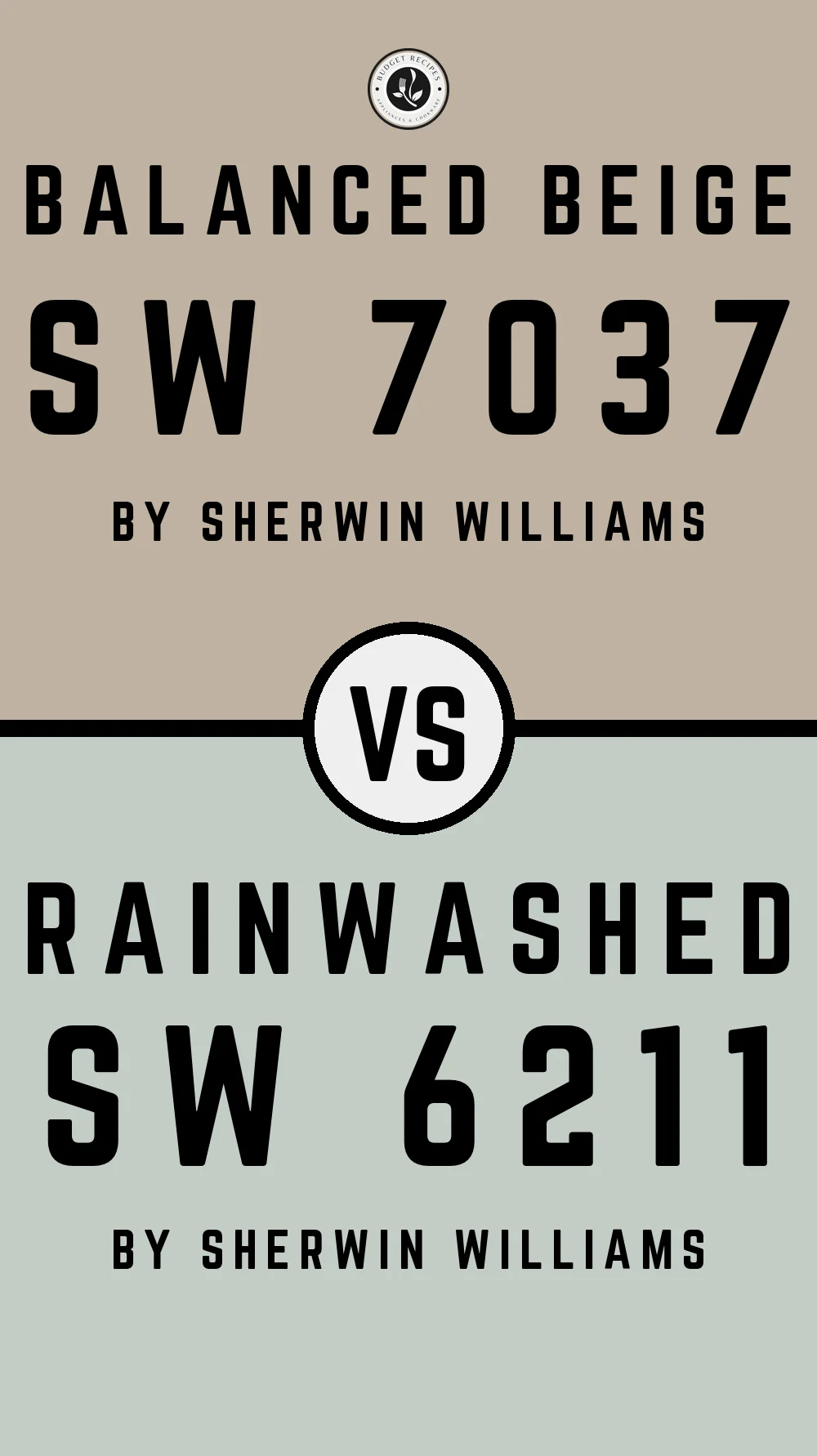 Balanced Beige by Sherwin Williams SW 7037 with Rainwashed SW 6211