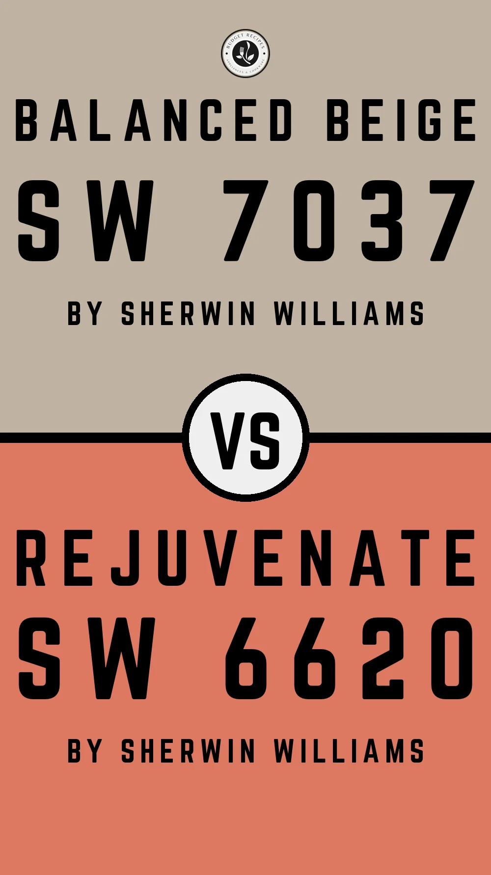 Balanced Beige by Sherwin Williams SW 7037 with Rejuvenate SW 6620