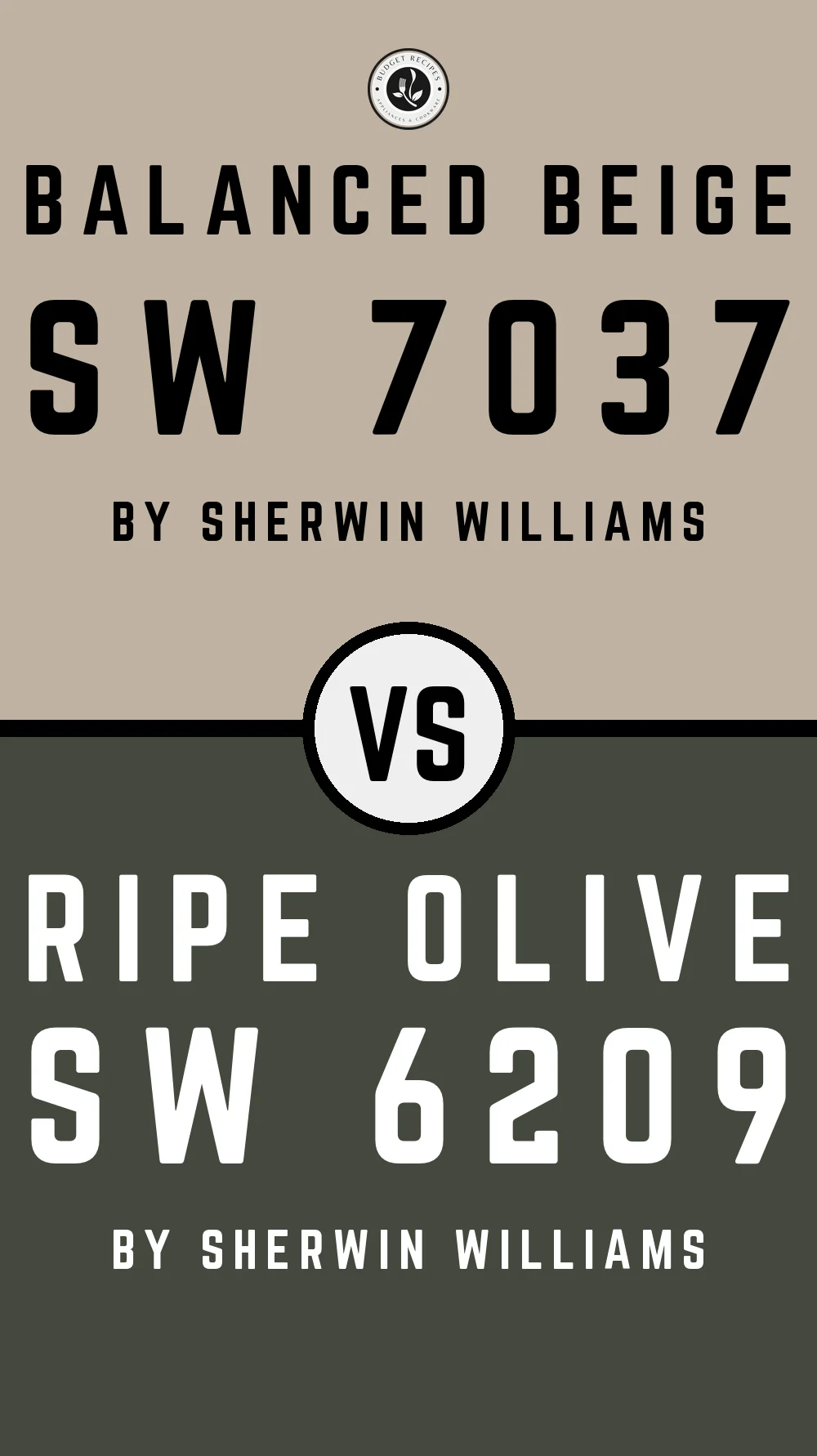Balanced Beige by Sherwin Williams SW 7037 with Ripe Olive SW 6209