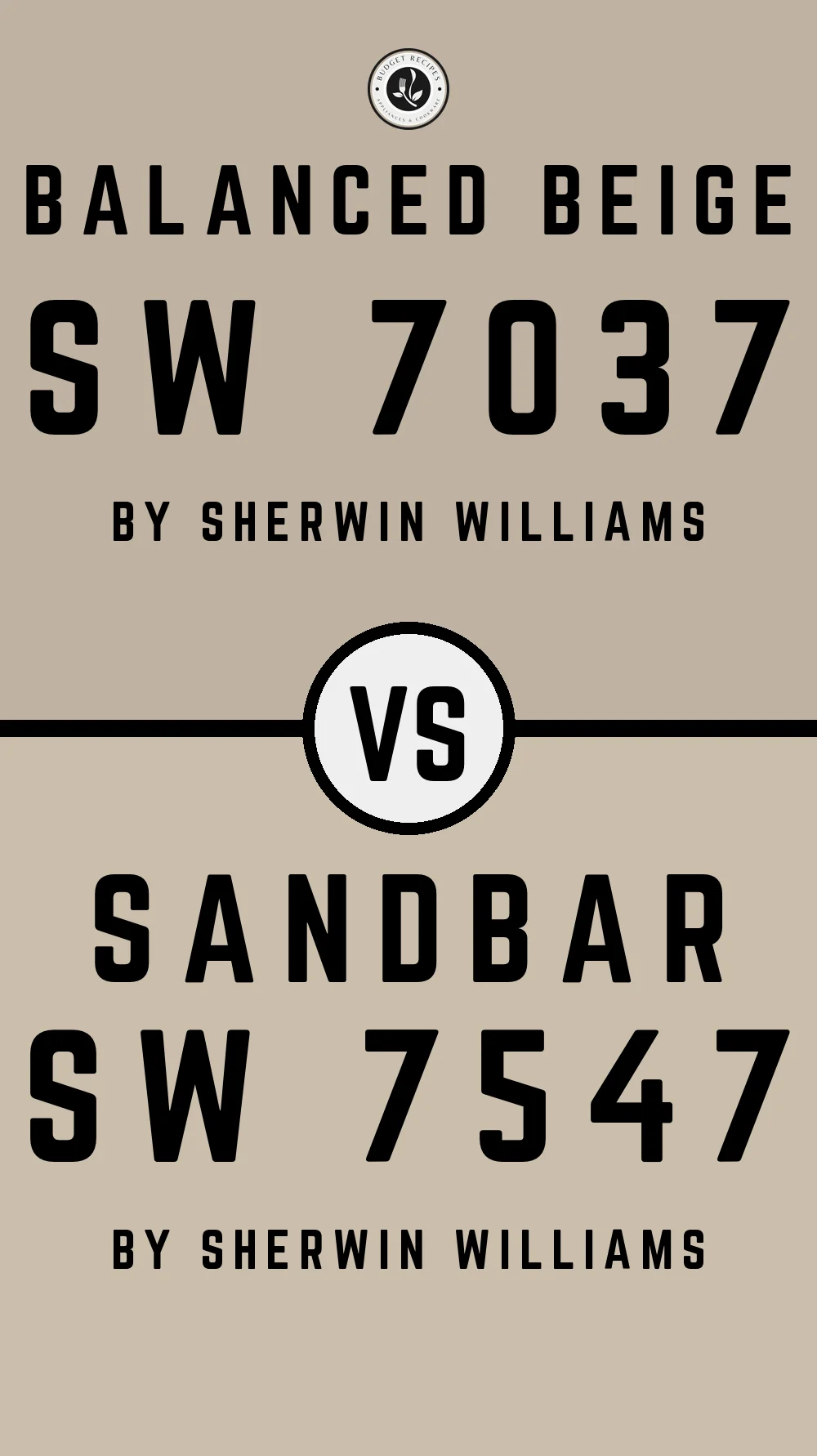 Balanced Beige by Sherwin Williams SW 7037 vs Sandbar SW 7547