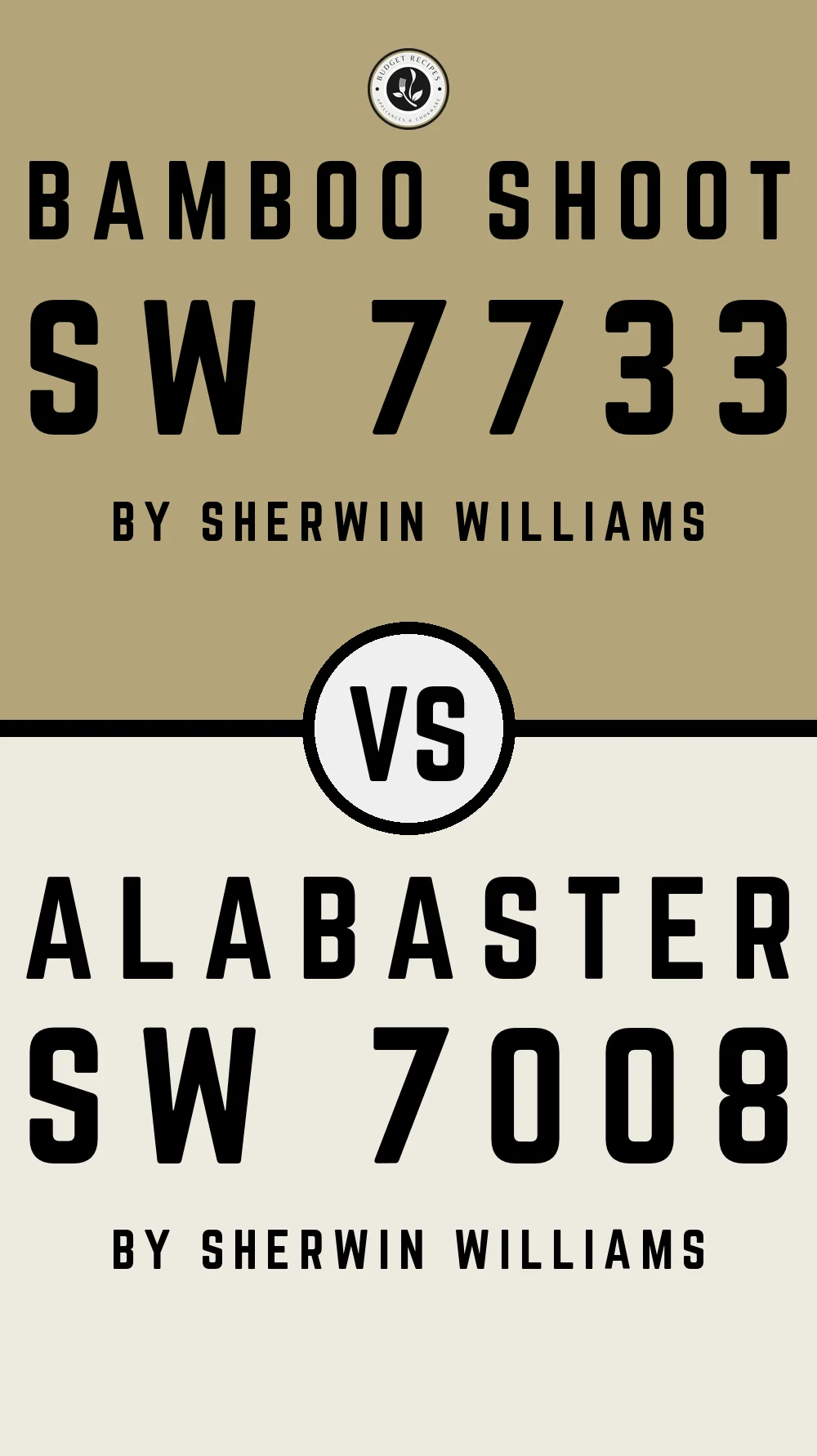 Bamboo Shoot SW 7733 vs Alabaster SW 7008